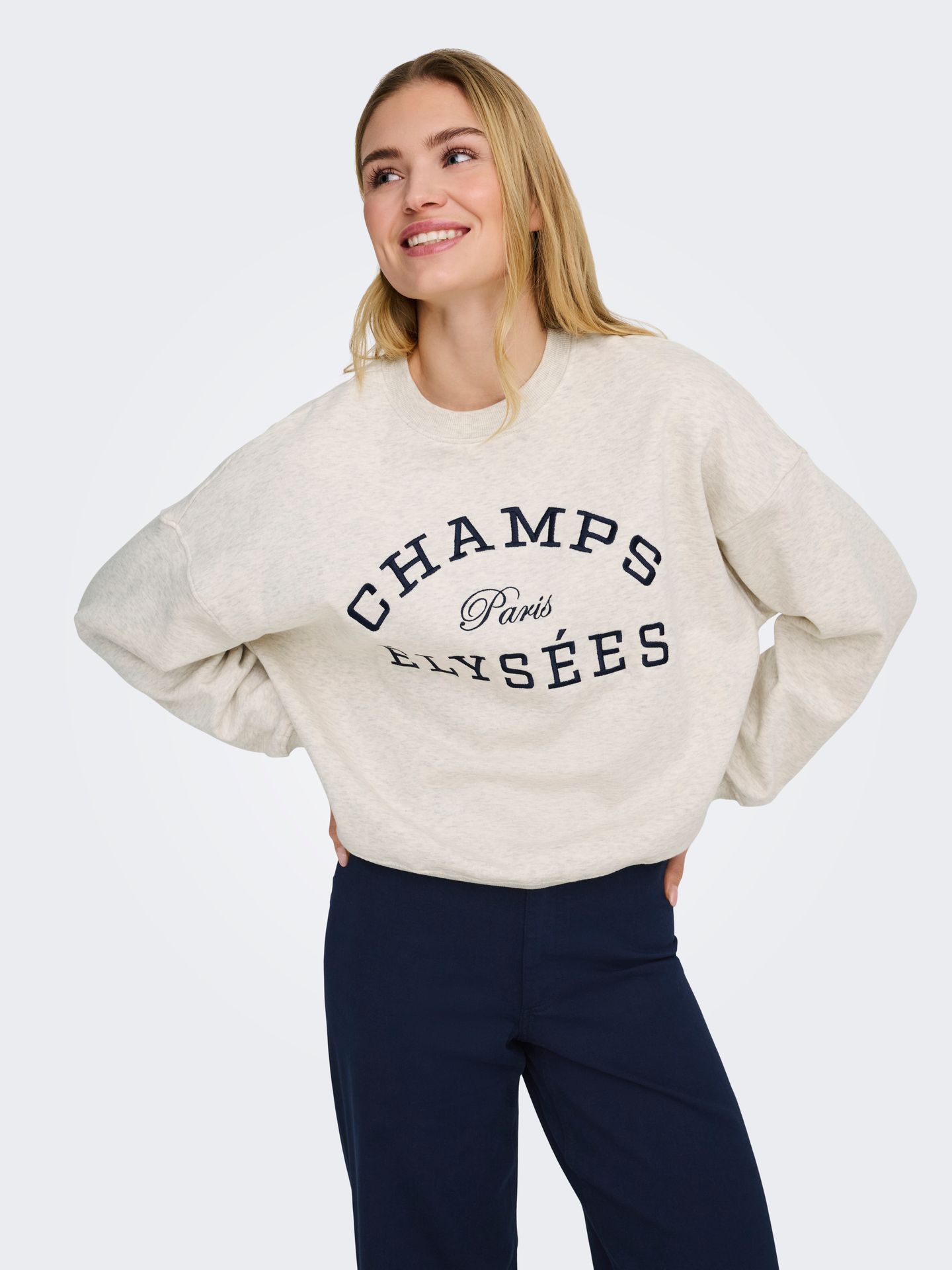 JDYMESA LIFE L/S O-NK EMB SWEAT JRS