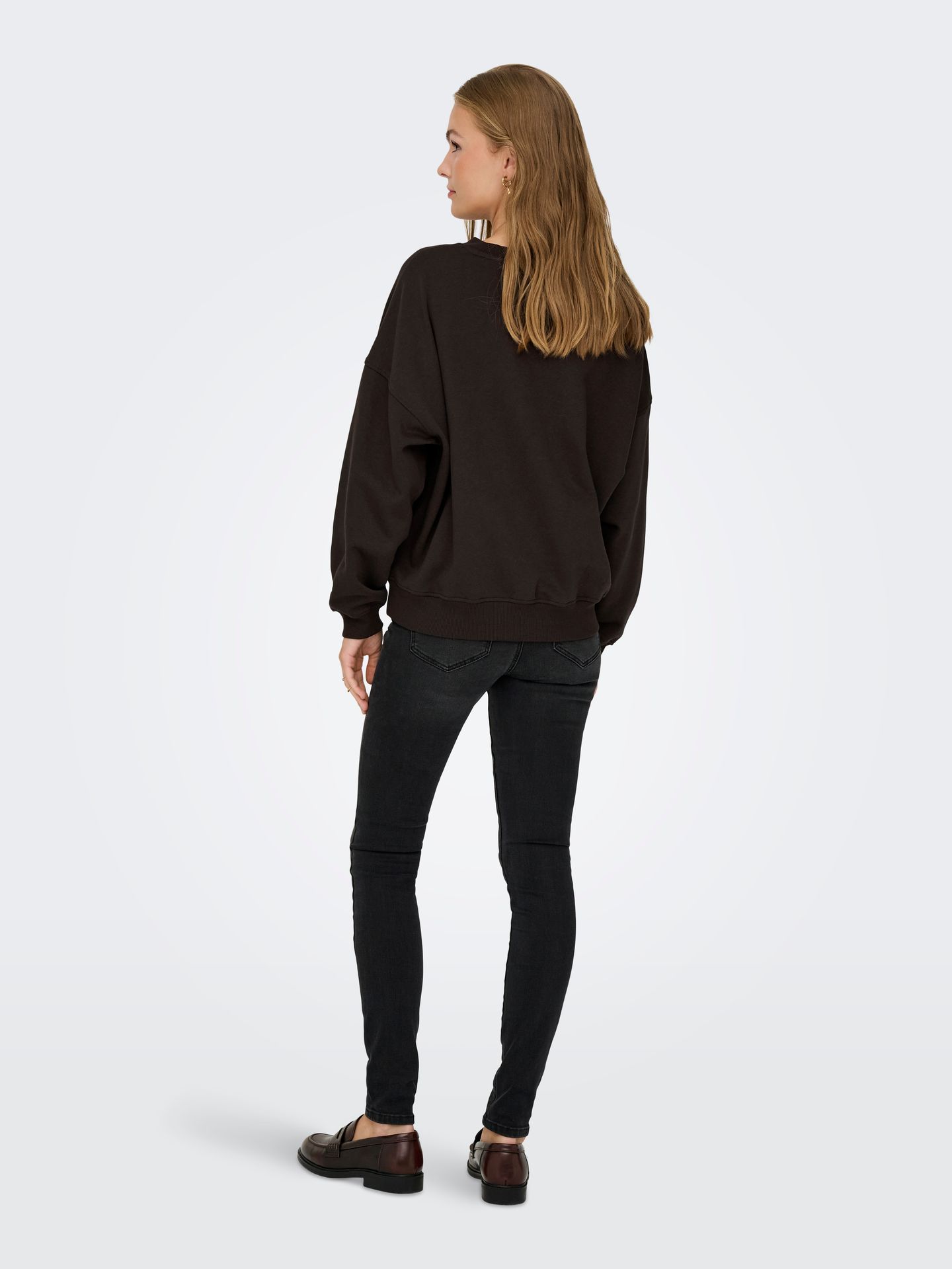 JDY JDYMESA LIFE L/S O-NK EMB SWEAT JRS Ganache/PARIS CD EMB 2900167351022
