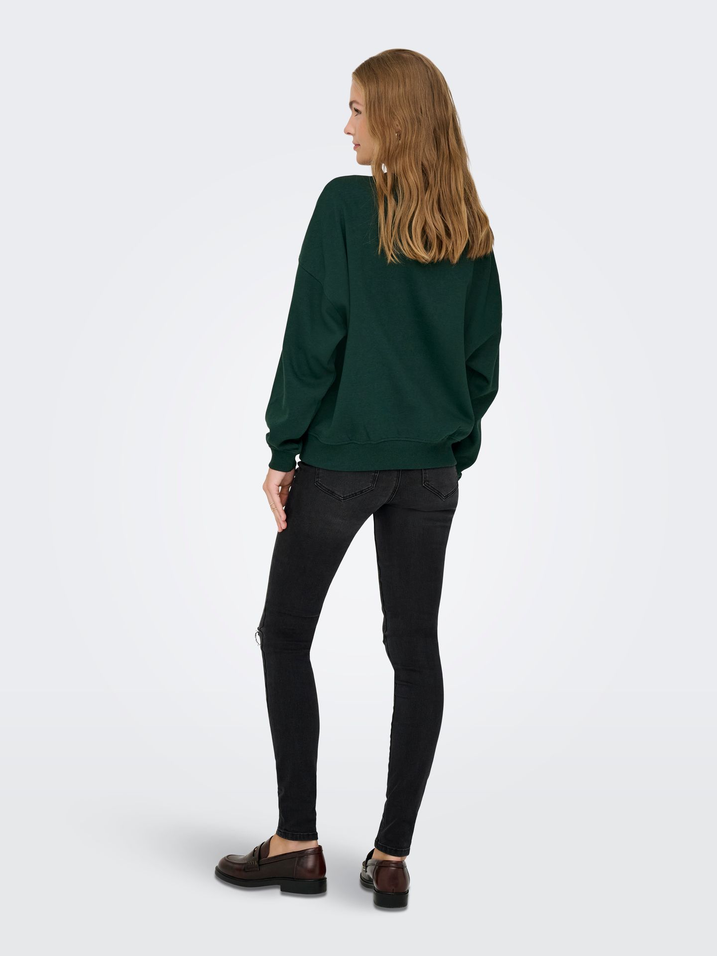 JDY JDYMESA LIFE L/S O-NK EMB SWEAT JRS Pine Grove/CHAMPS EMB 2900167352036