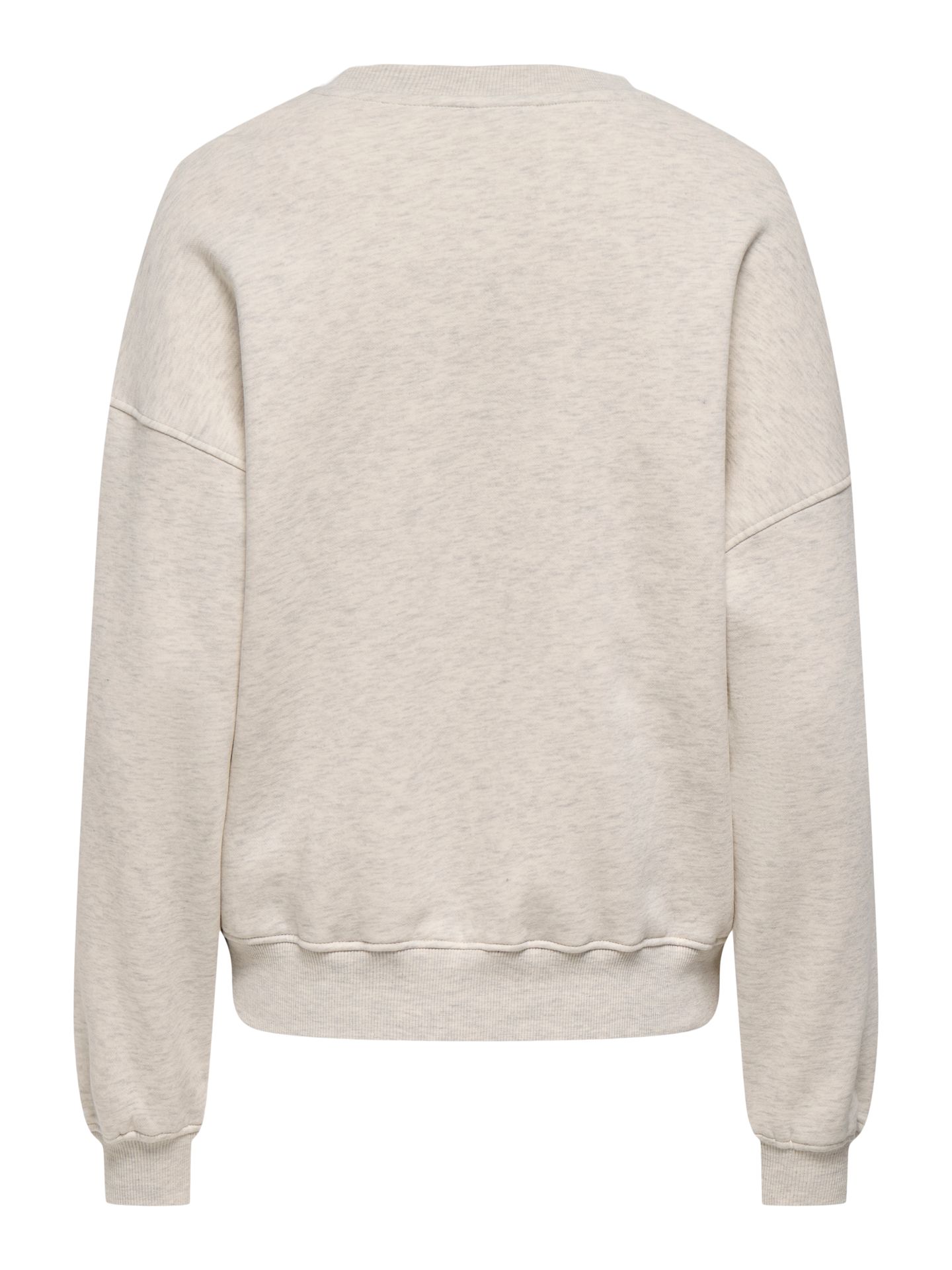 Only JDYMESA LIFE L/S O-NK EMB SWEAT JRS Oatmeal/MELANGE/WIND WINE+TIB RED S 2900170515060