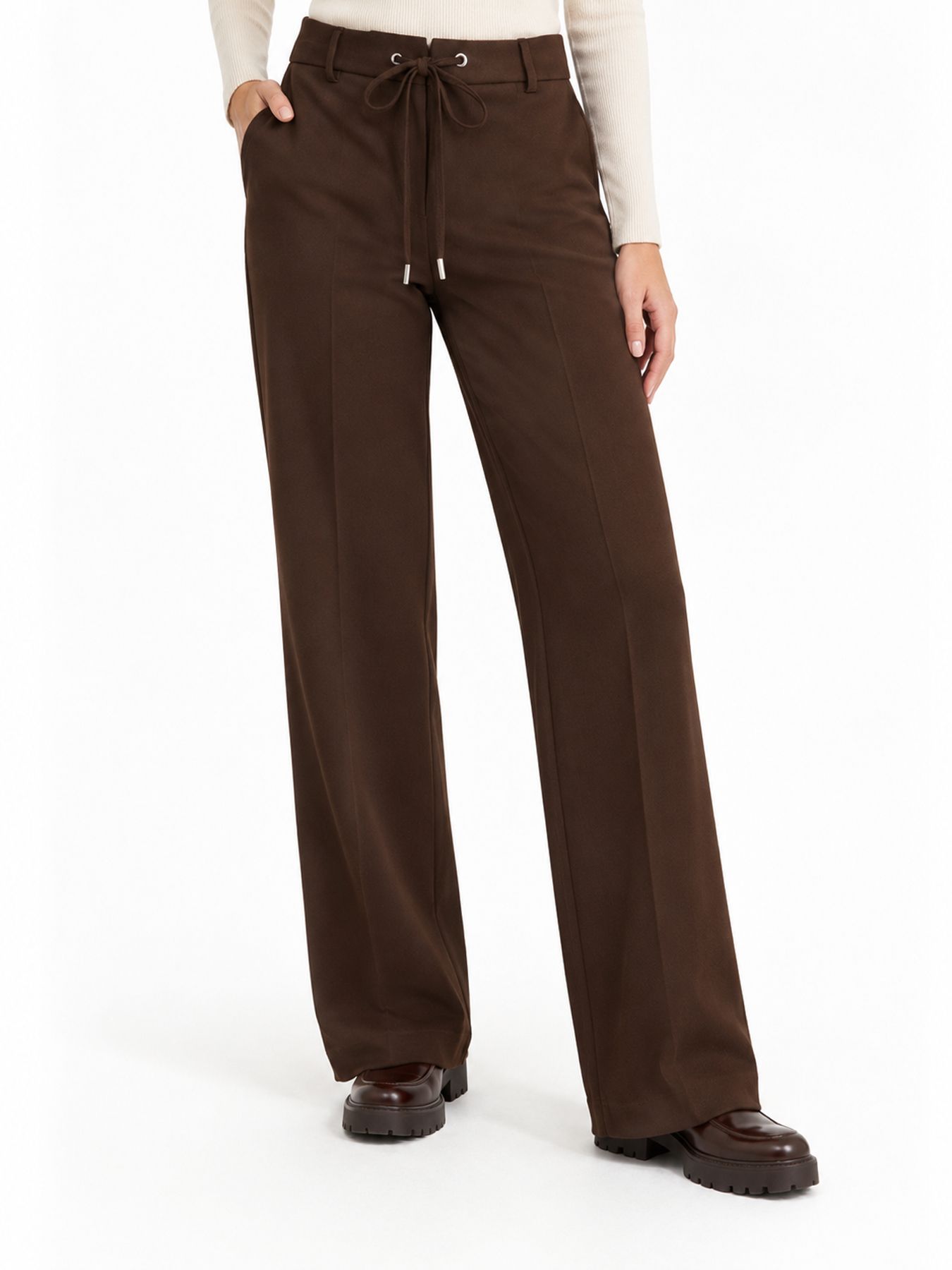 Red Button Claudette palazzo fabric brown7 00116699-EKA26007300000039