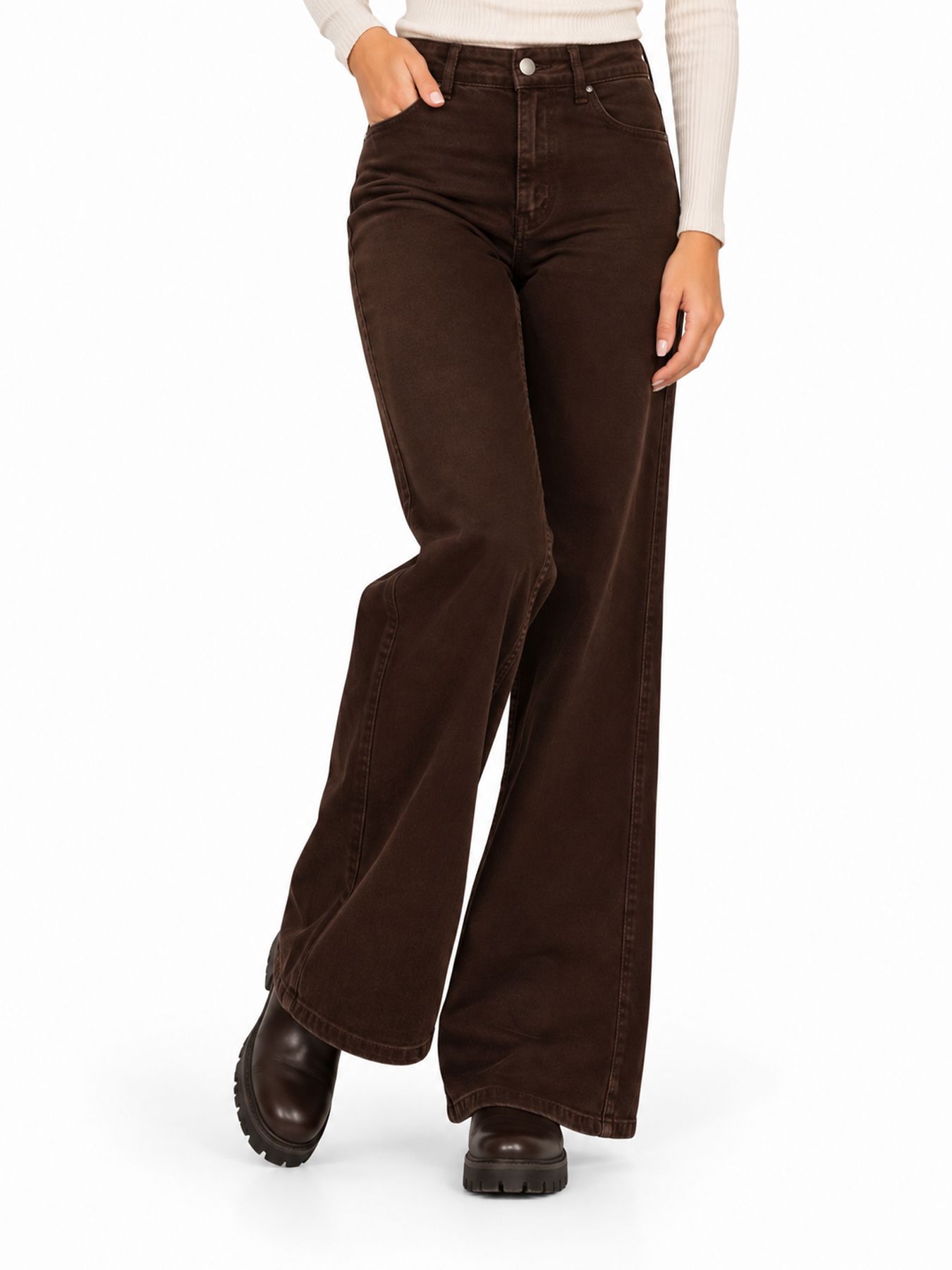 Red Button Claudette tencel twill espresso59 00116701-EKA26007300000118
