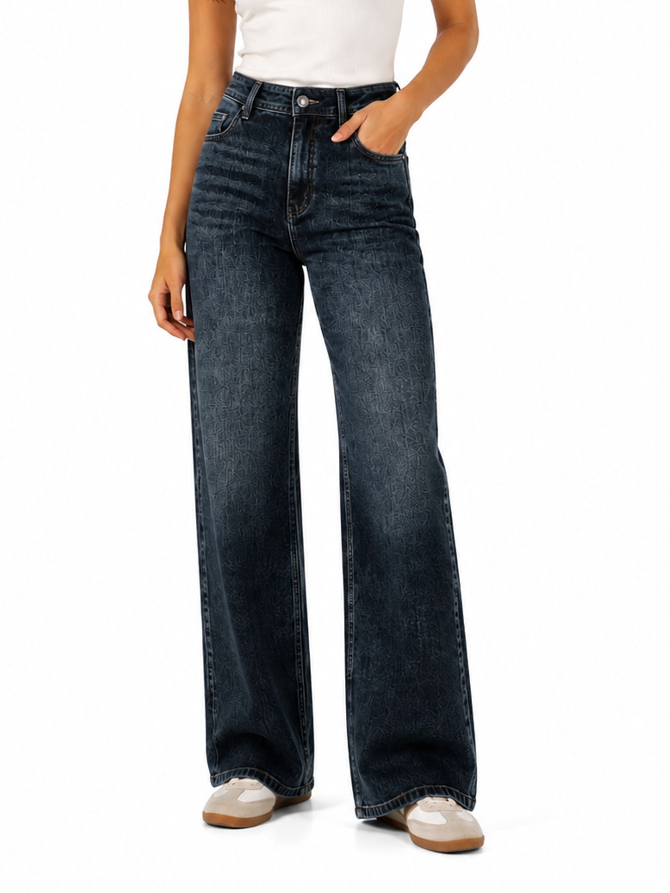 Red Button Claudette insert blue black denim blueblack152 00116710-EKA26007300000122