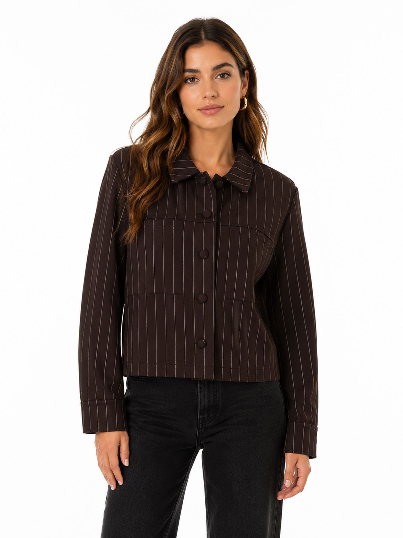 Red Button Jacket punta pinstripe espresso59 00116734-EKA26007300000118