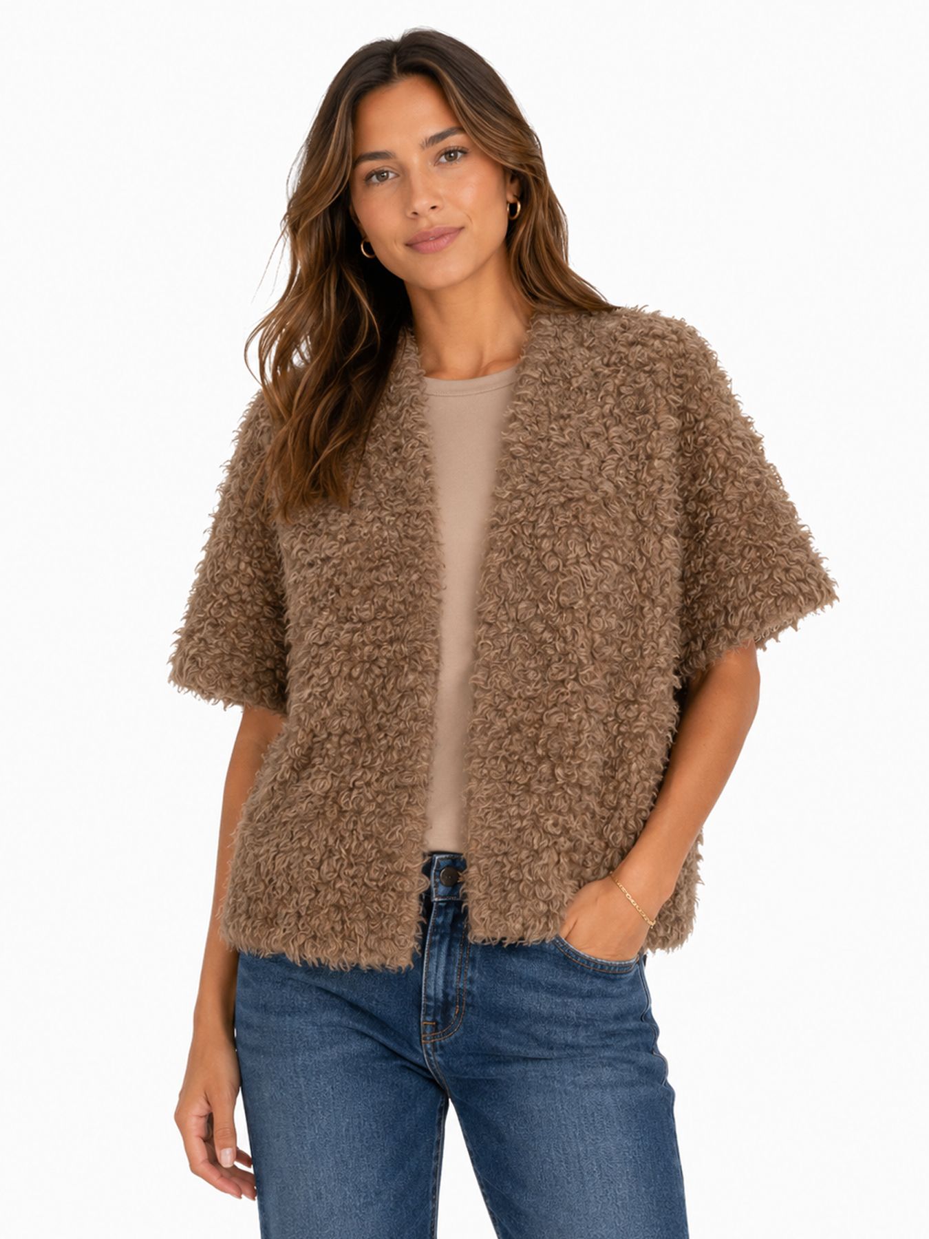 Red Button Freddie fake fur cafe noir803 00116737-EKA26007300000126