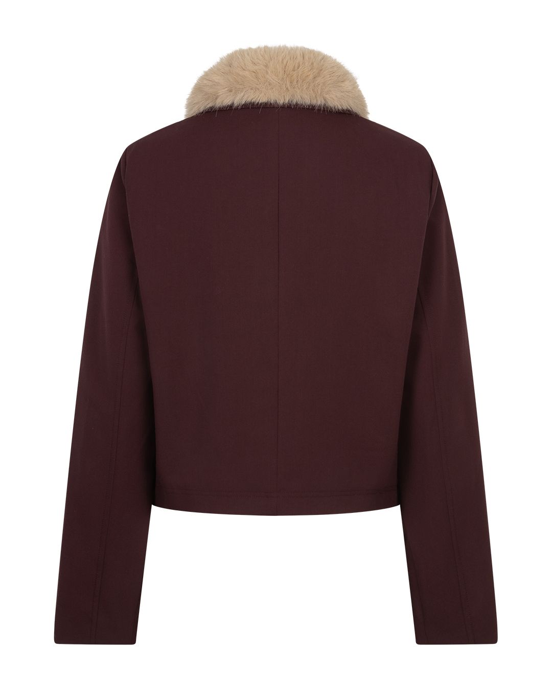 Red Button Jacket & fur color burgundy344 2900163227048