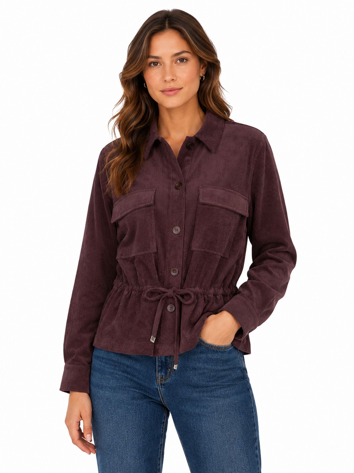Red Button Drew overblouse finecord burgundy344 00116740-EKA26007300000119