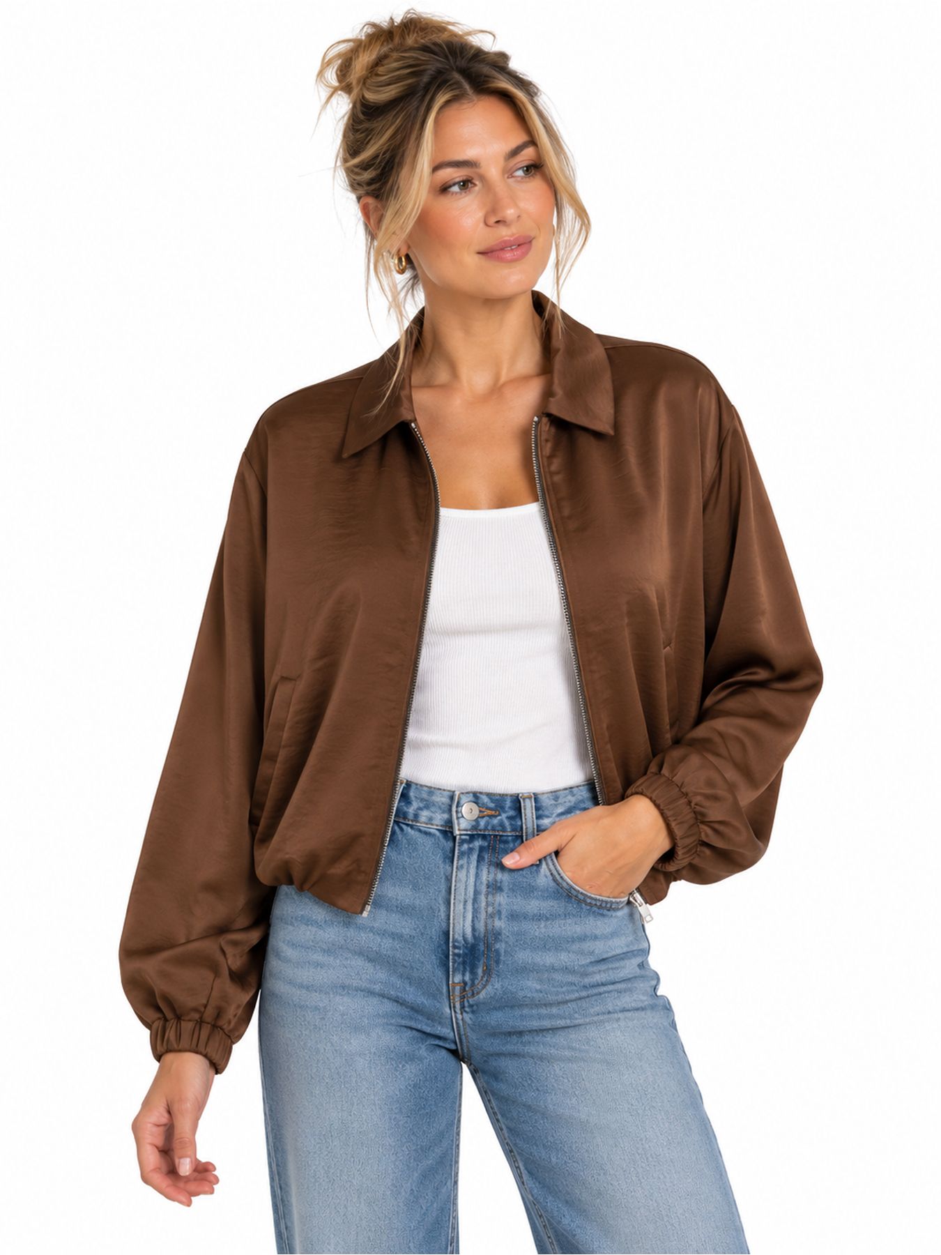 Red Button Avy satin Latte416 00116741-EKA26007300000089