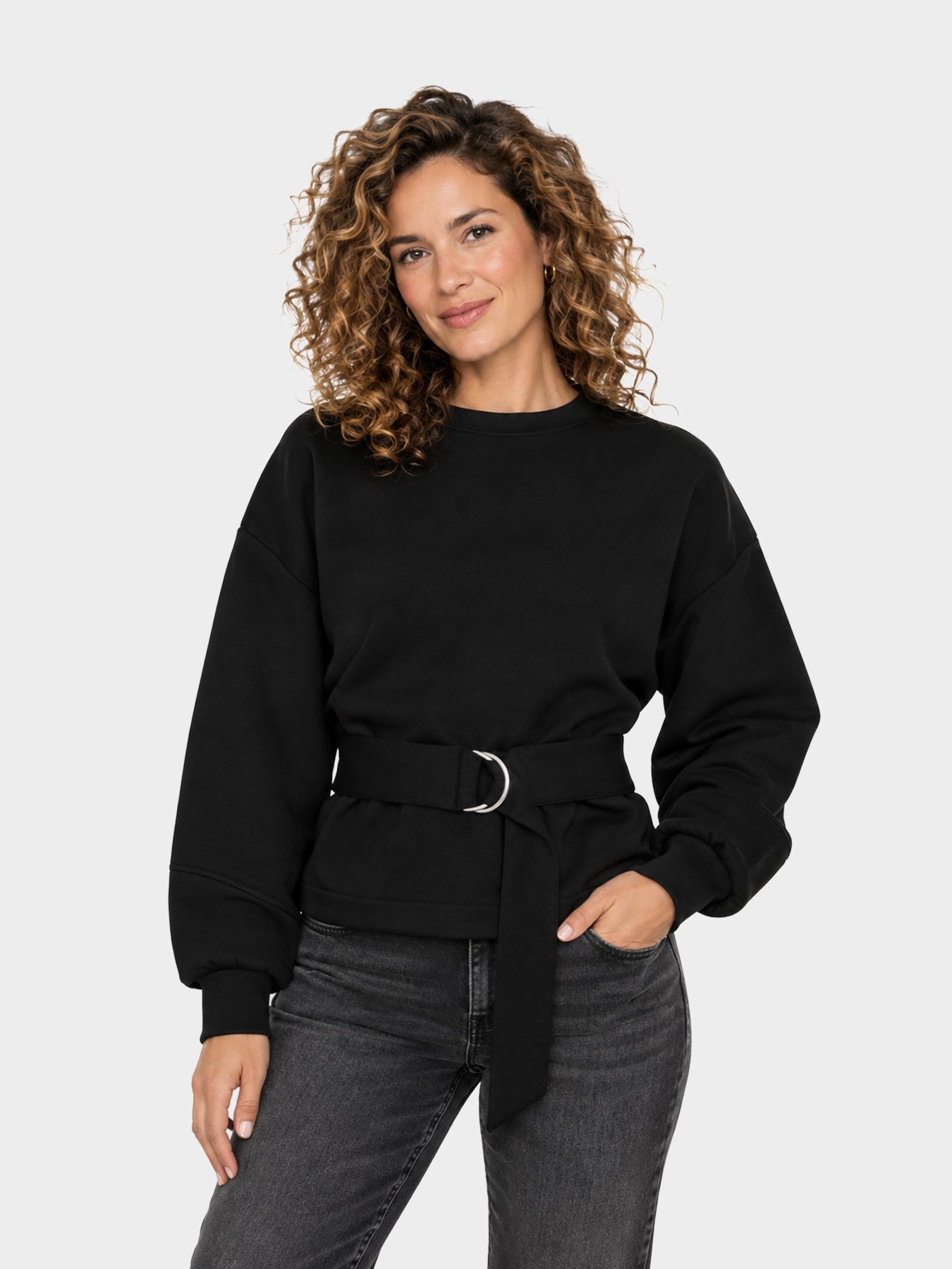 Red Button Shakira top & belt scuba black1 00116744-EKA26007300000027
