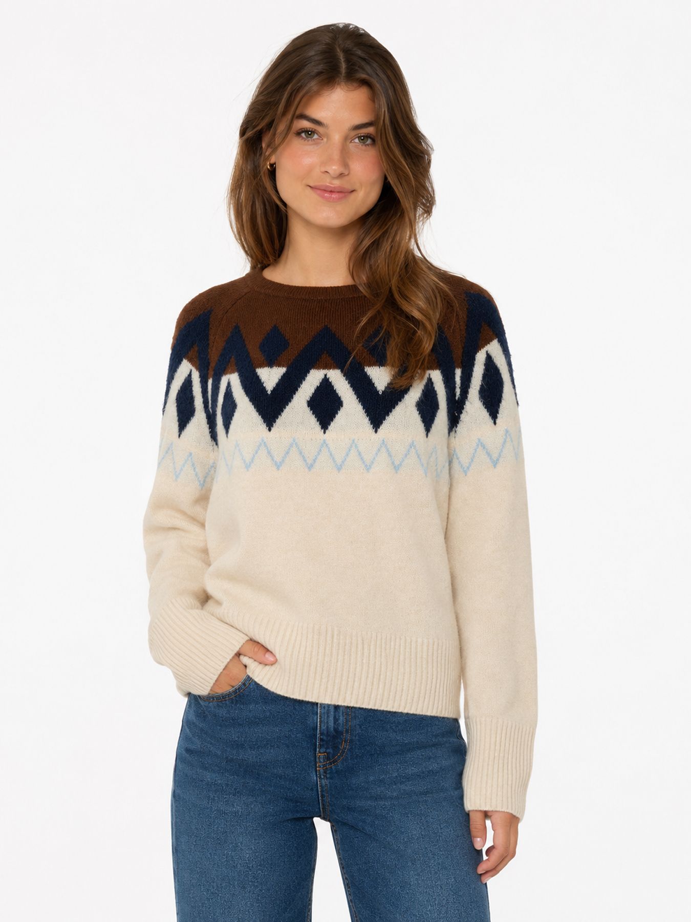 Red Button Isle sweater ecru/navy270 00116750-EKA26007300000133