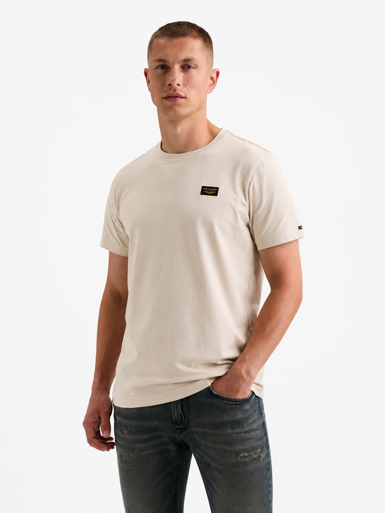 Pme Legend Short sleeve r-neck American Class Bone White 00116766-7013
