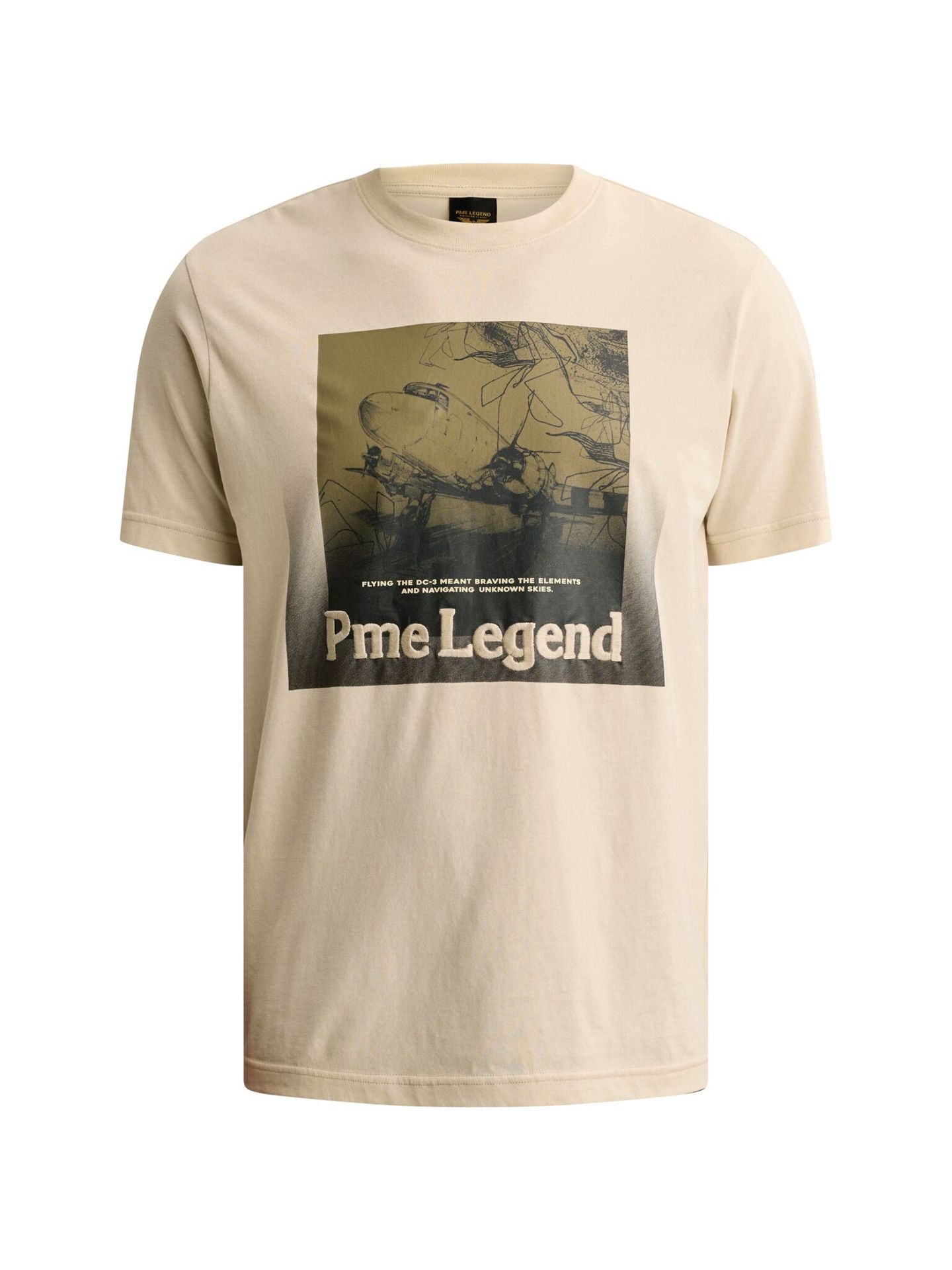 Pme Legend Short sleeve r-neck single jersey Bone White 00116769-7013