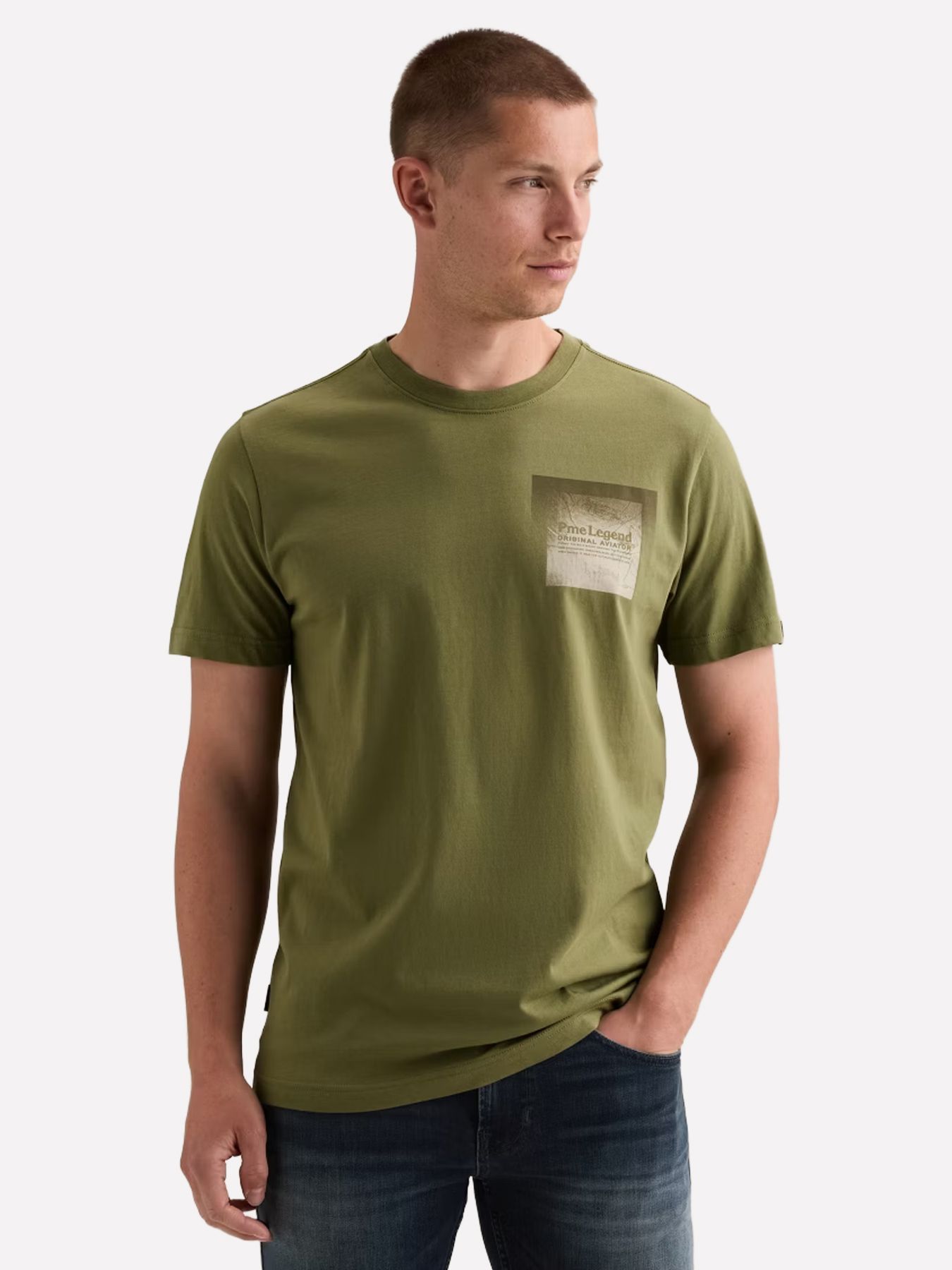 Pme Legend Short sleeve r-neck single jersey Loden Green 00116770-6380