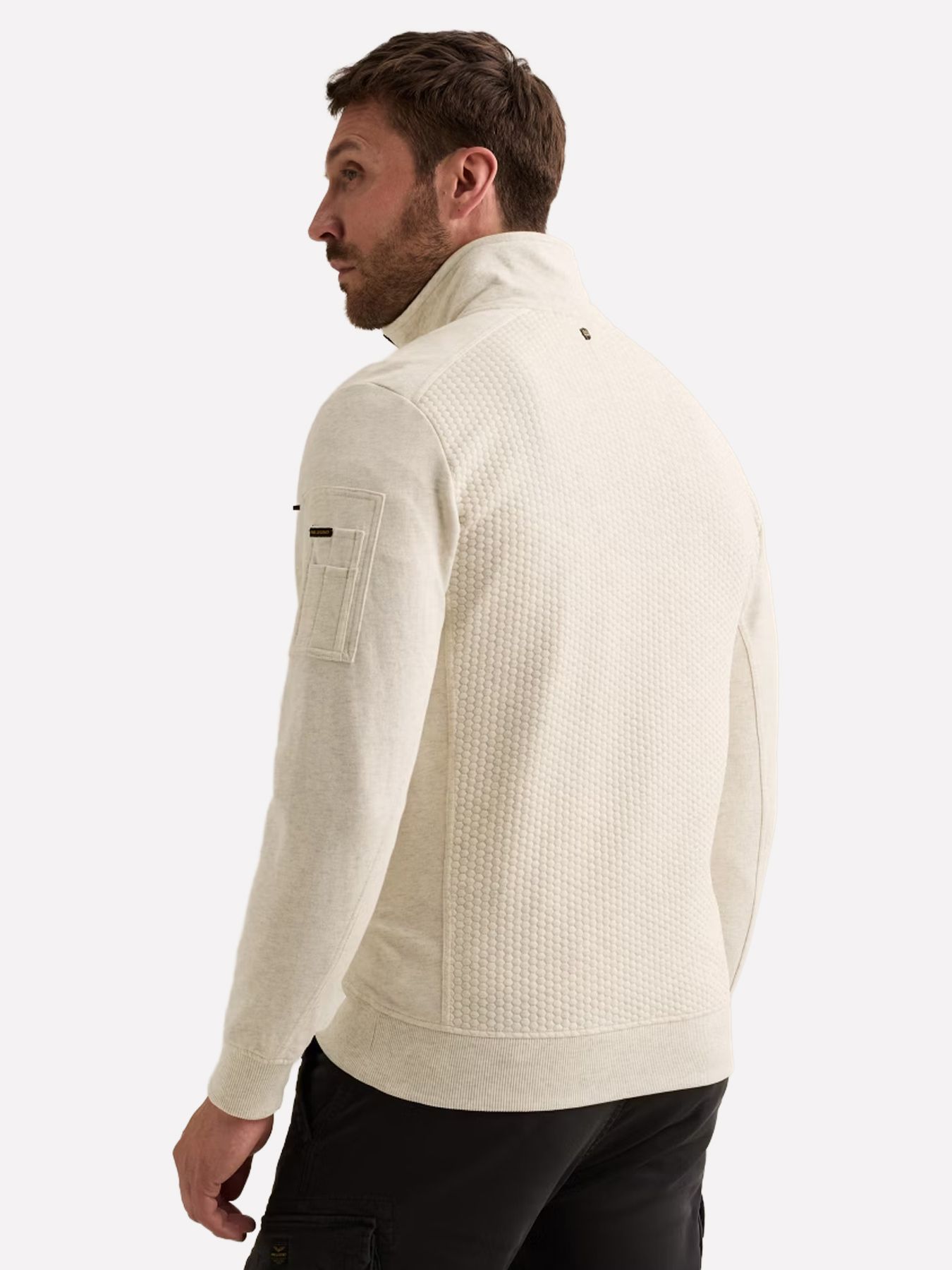 Pme Legend Zip jacket jacquard interlock fren Bone White Melee 2900163311051