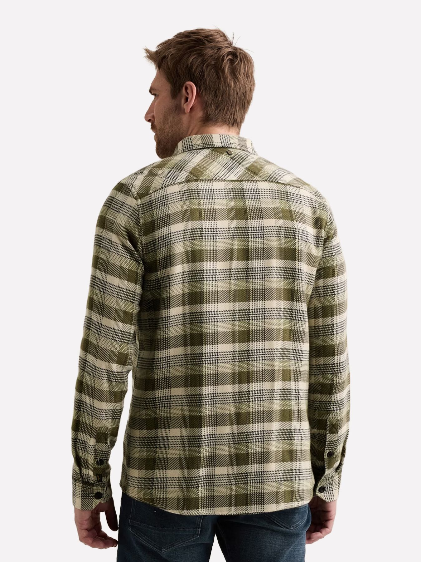 Pme Legend Long sleeve shirt yarn dye check Loden Green 2900163322040