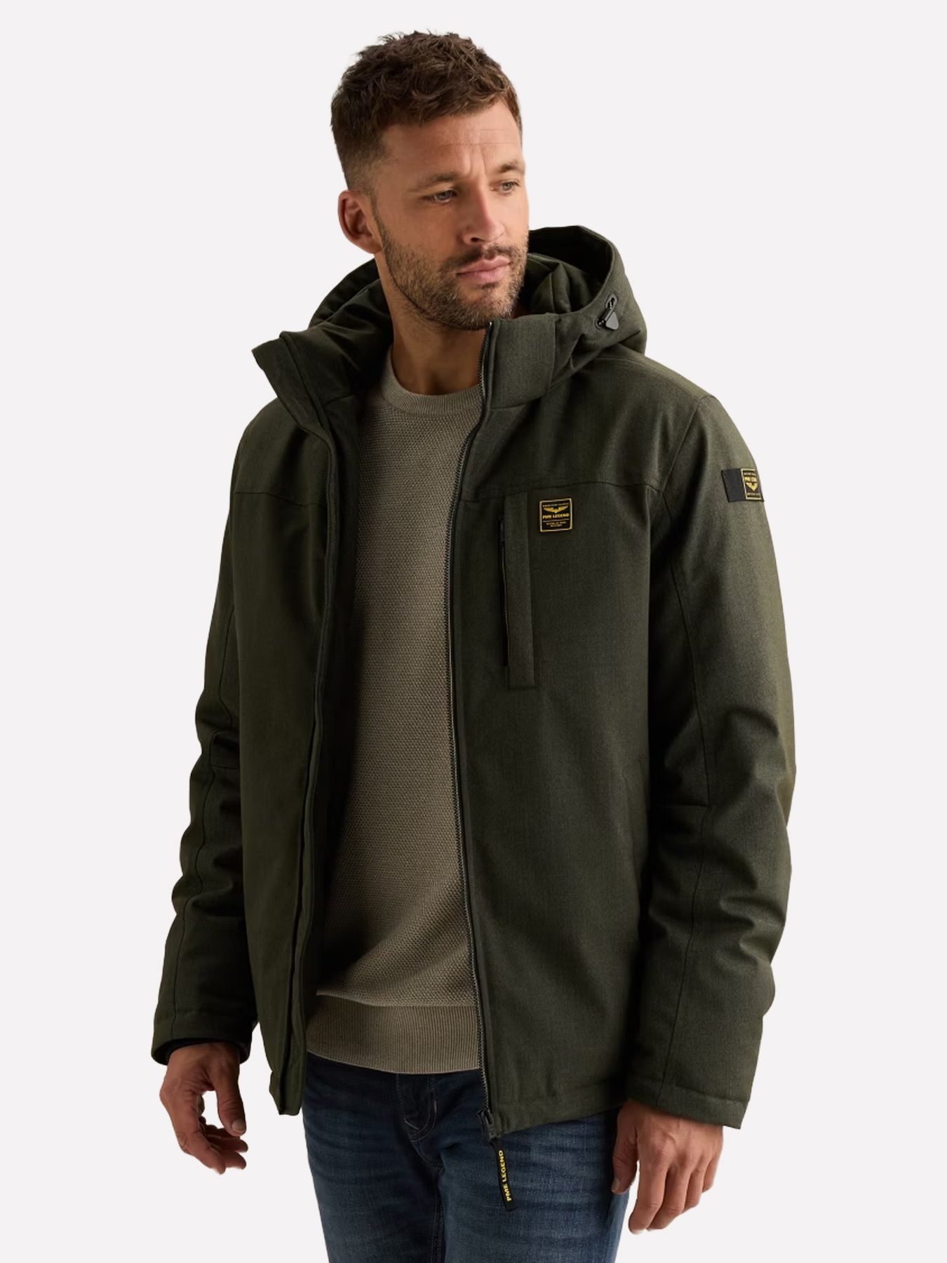 Pme Legend Semi long jacket STRATOR Melange T Beluga 00116791-8039