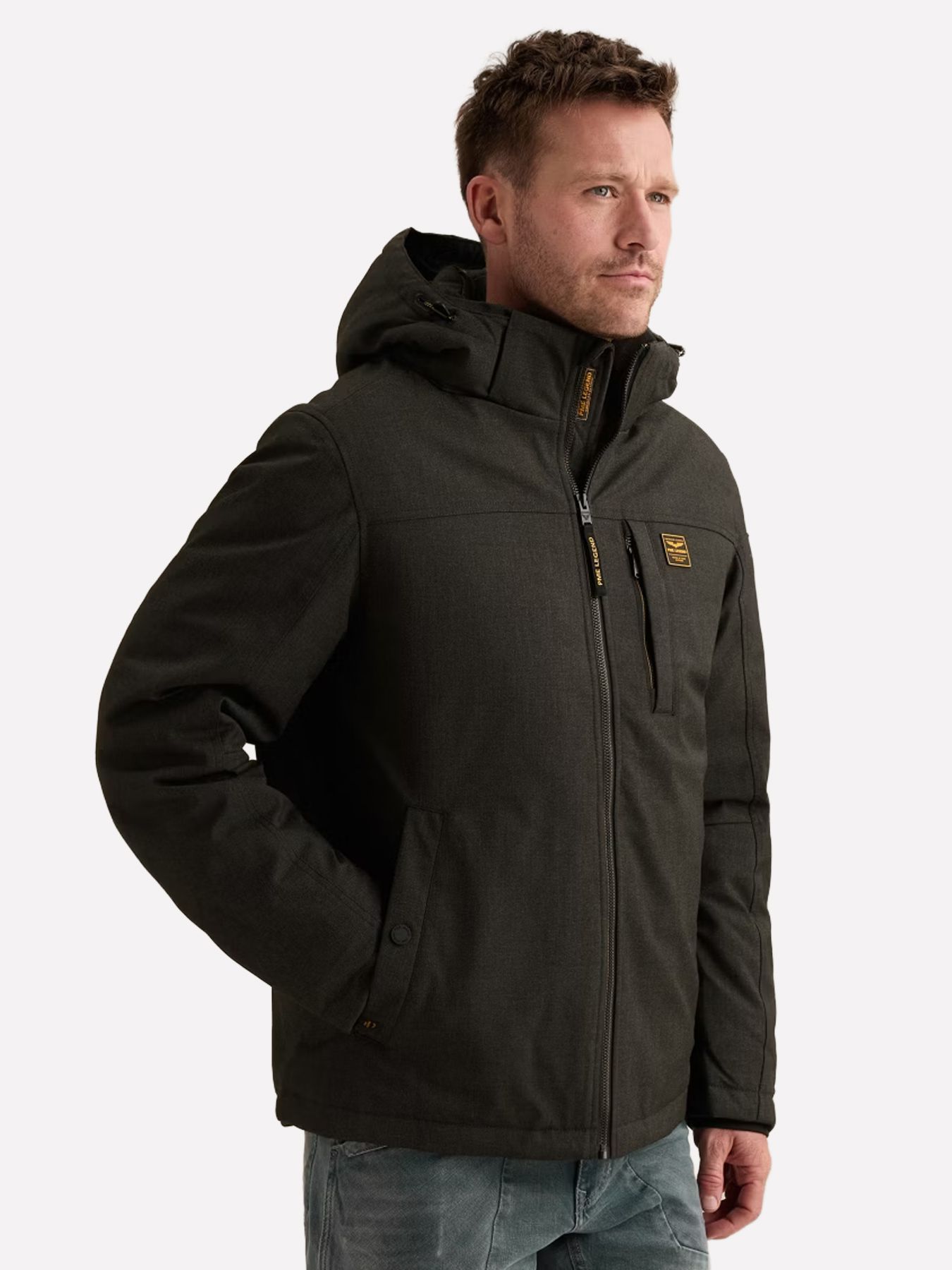 Pme Legend Semi long jacket STRATOR Melange T Bristol Black 00116791-9163