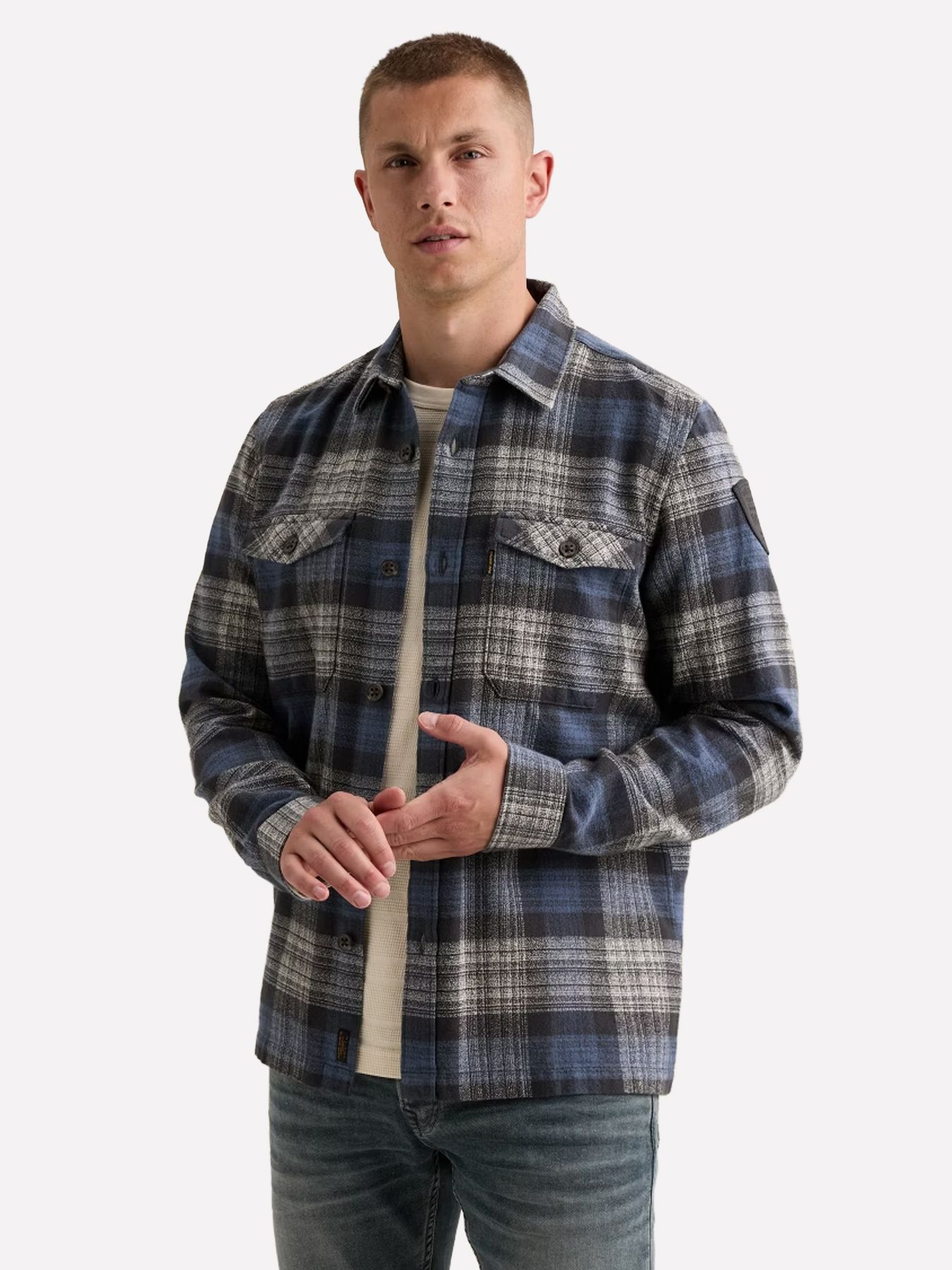 Pme Legend Long sleeve shirt Shadow Grindle C Porcelain 00116796-5053