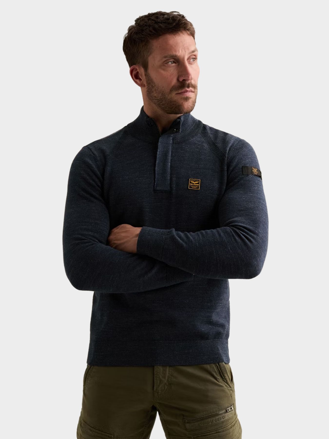 Pme Legend Half zip collar cotton rib melee k Salute 00116797-5281