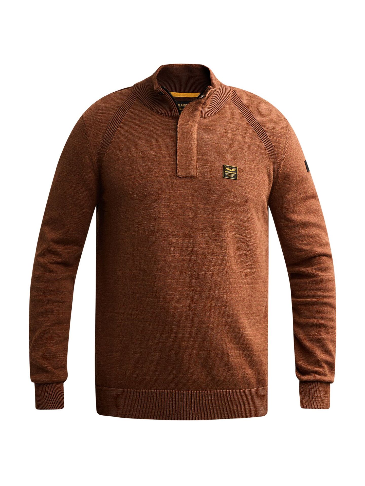 Pme Legend Half zip collar cotton rib melee k Arabian Spice 00116797-8178