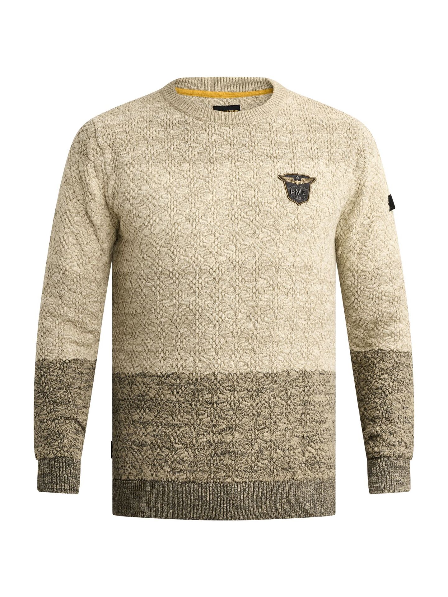 Pme Legend R-neck gradient knit Bone White 00116798-7013