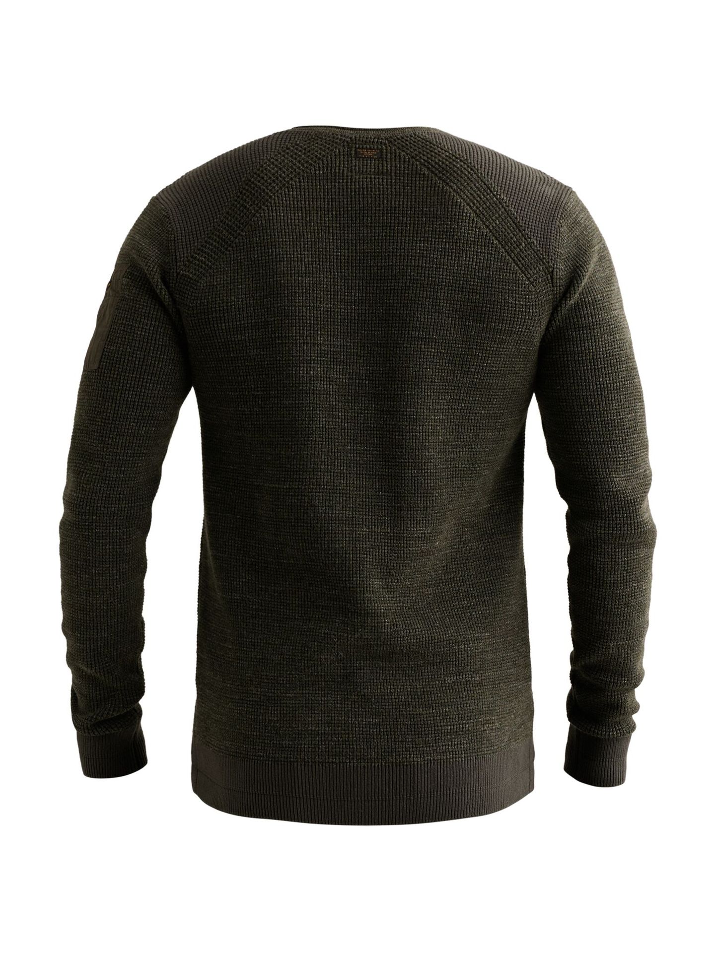 Pme Legend R-neck cotton rib melee knit Beluga 2900163357011