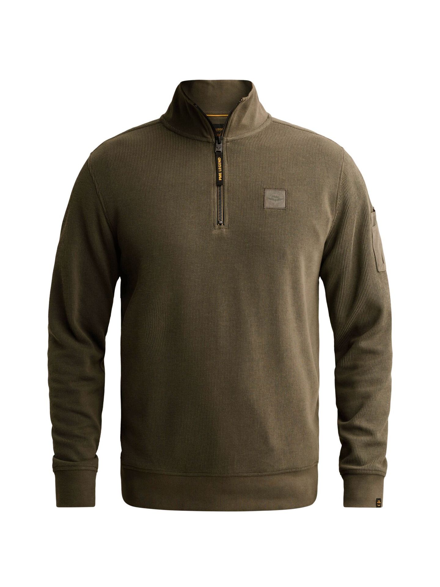 Pme Legend Half zip collar flat knit look Beluga 00116800-8039