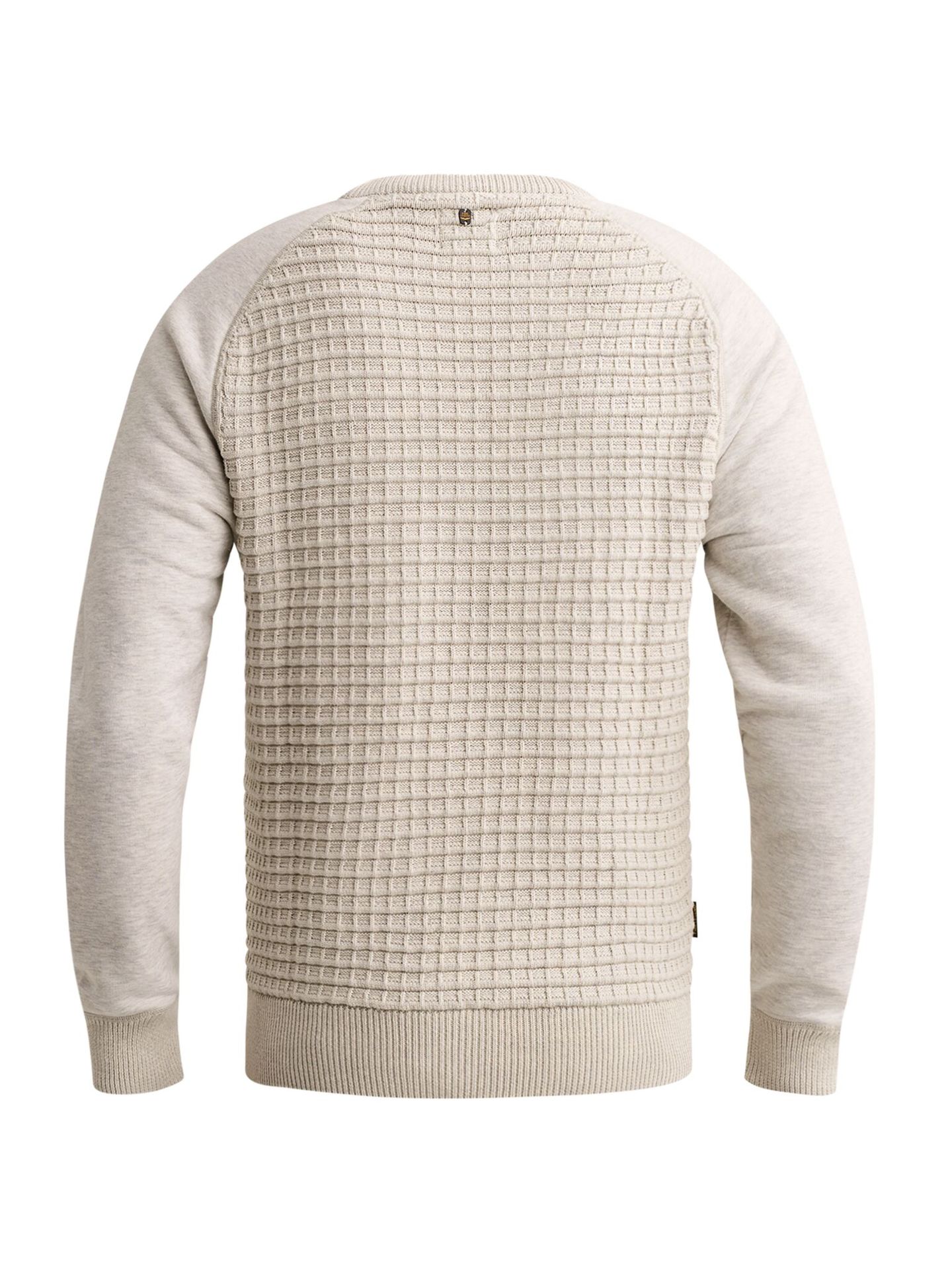 Pme Legend R-neck knit sweat combination Bone White Melee 2900163360011