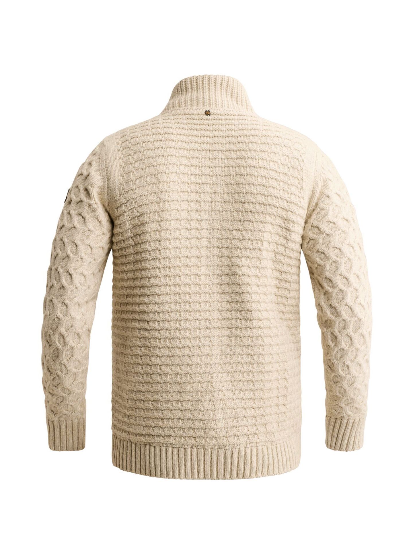 Pme Legend Zip jacket heavy knit mixed yarn Bone White 2900163362046