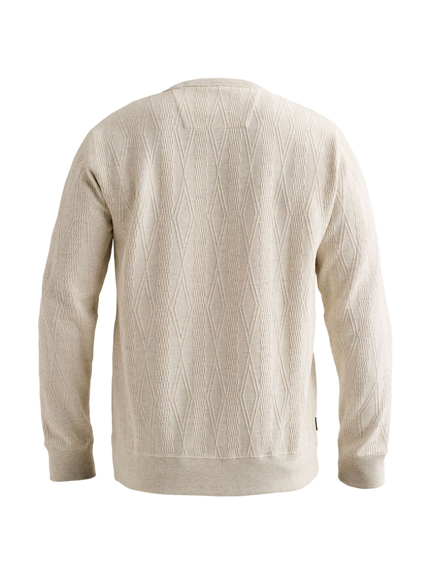Pme Legend Crewneck jacquard sweat Bone White Melee 2900163363036