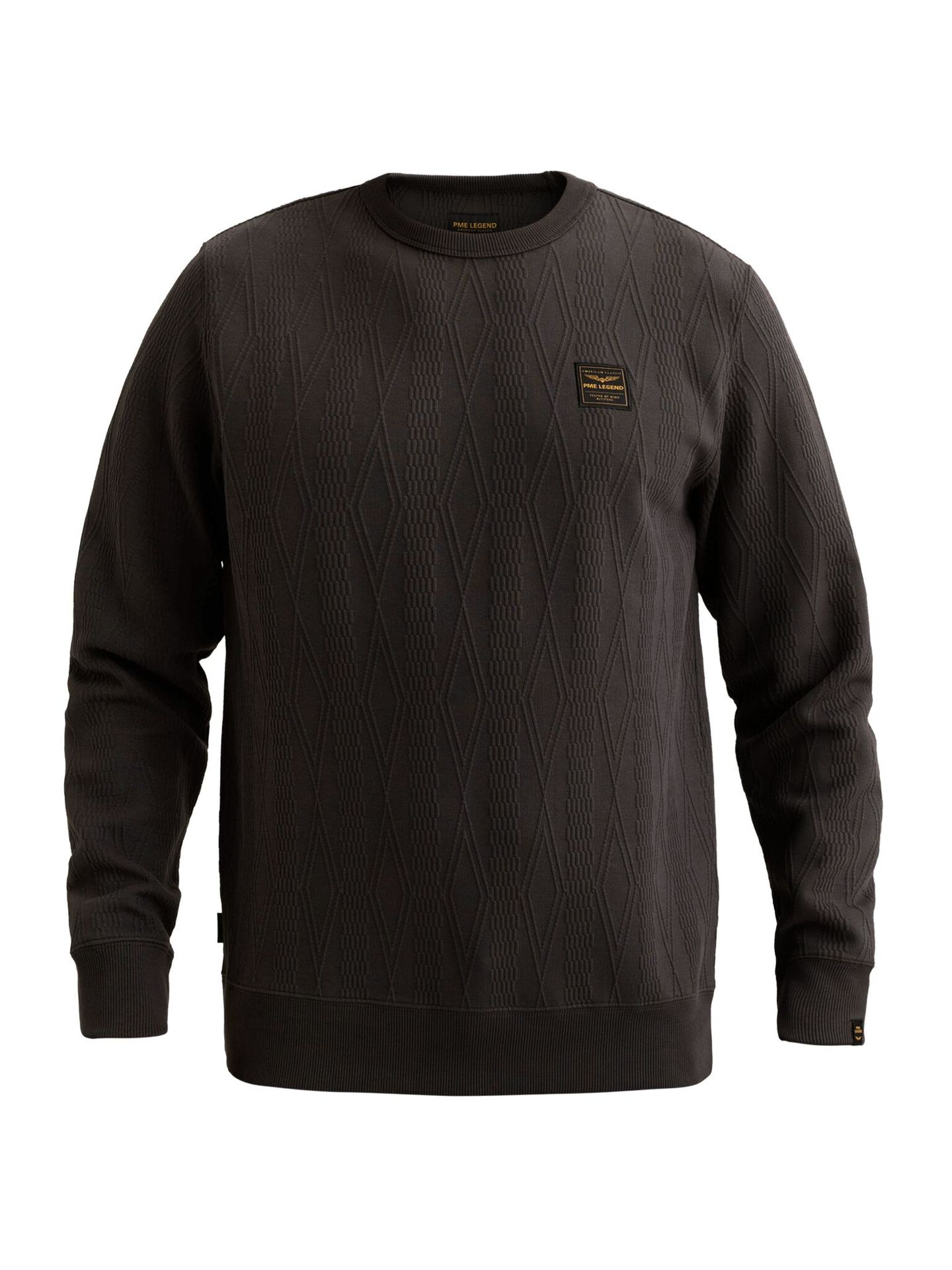Pme Legend Crewneck jacquard sweat Obsidian 00116805-9140