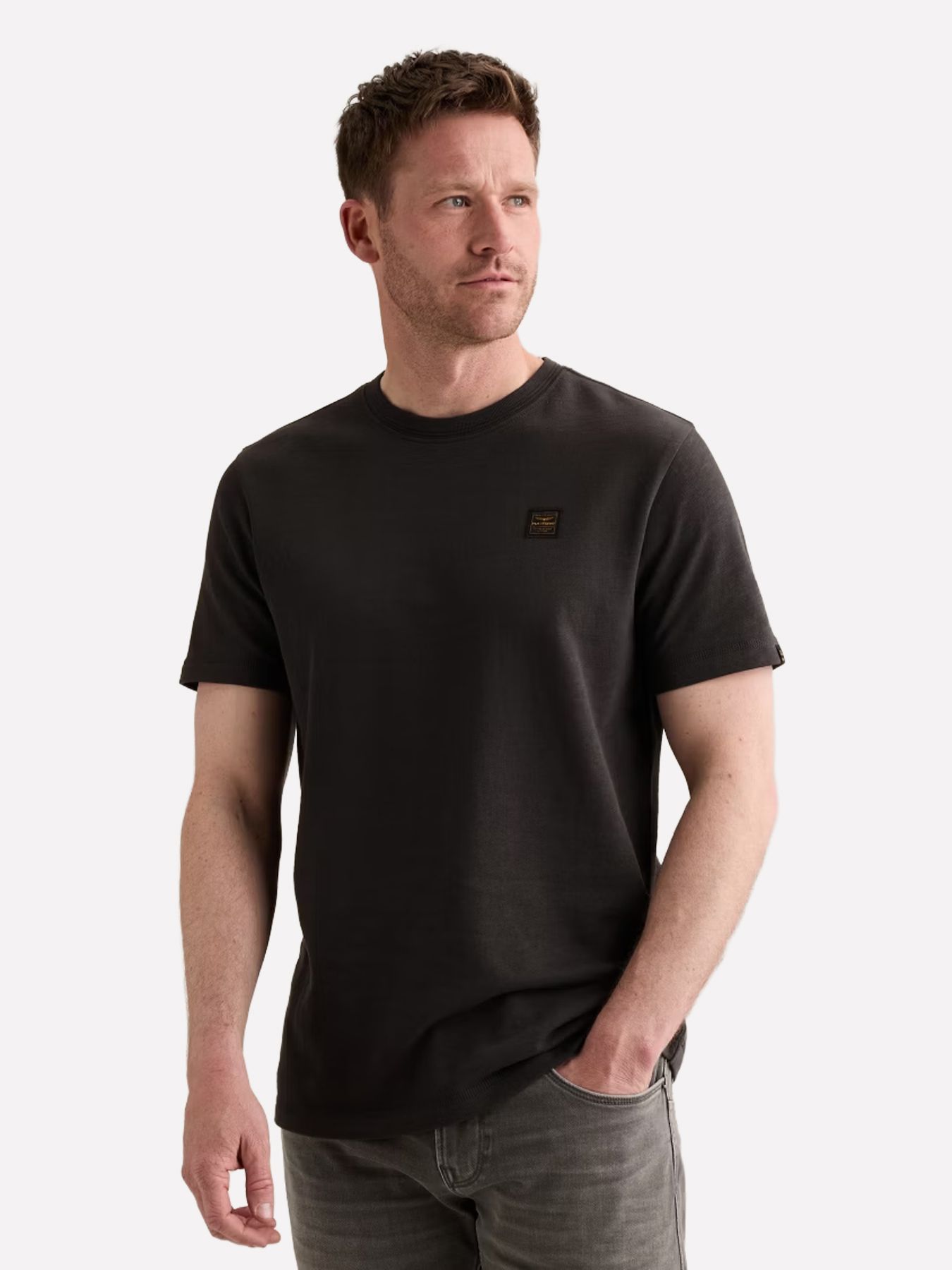 Pme Legend Short sleeve r-neck light slub ter Obsidian 00116808-9140