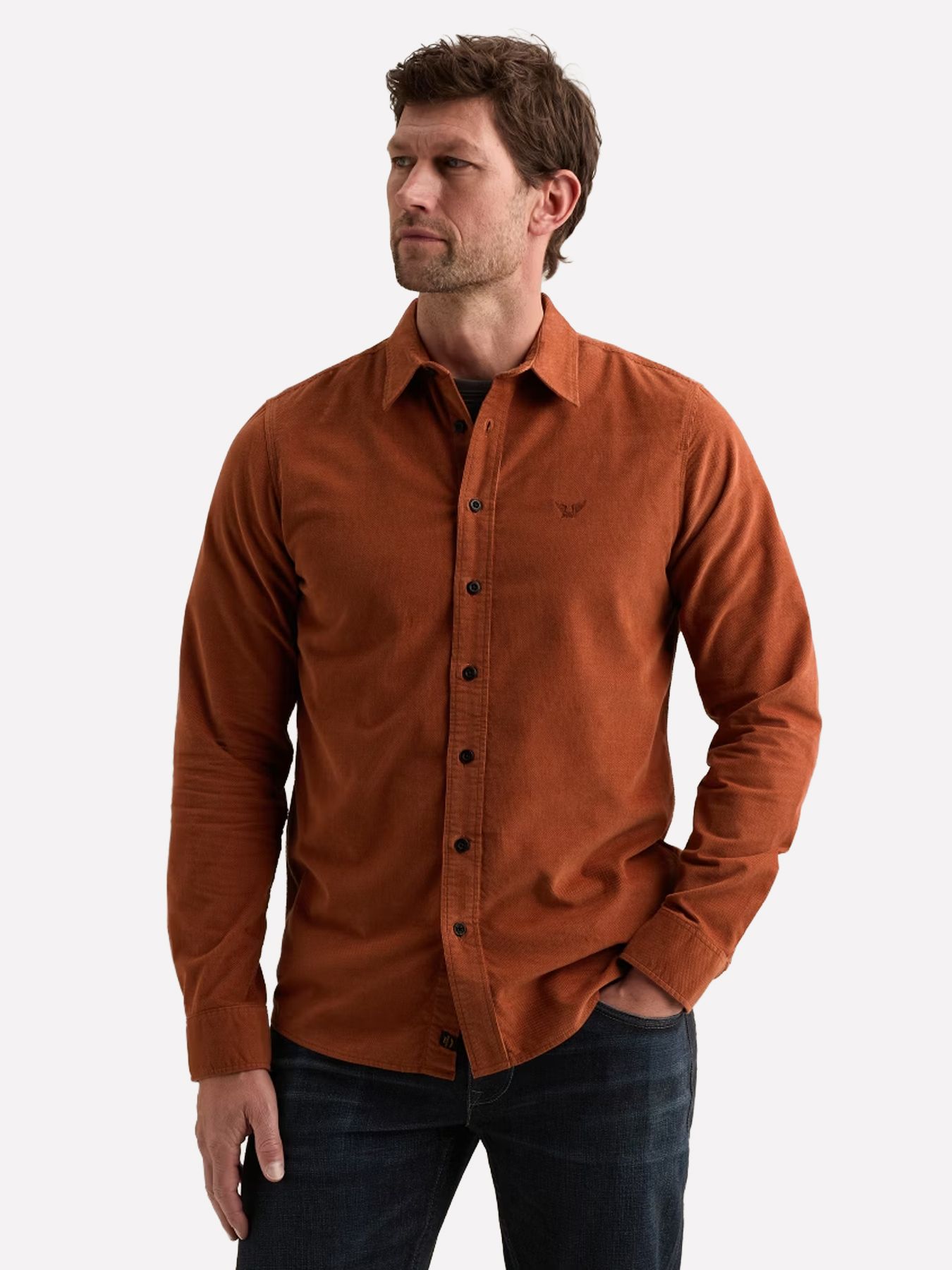 Pme Legend Long sleeve shirt Fine Corduroy Arabian Spice 00116809-8178