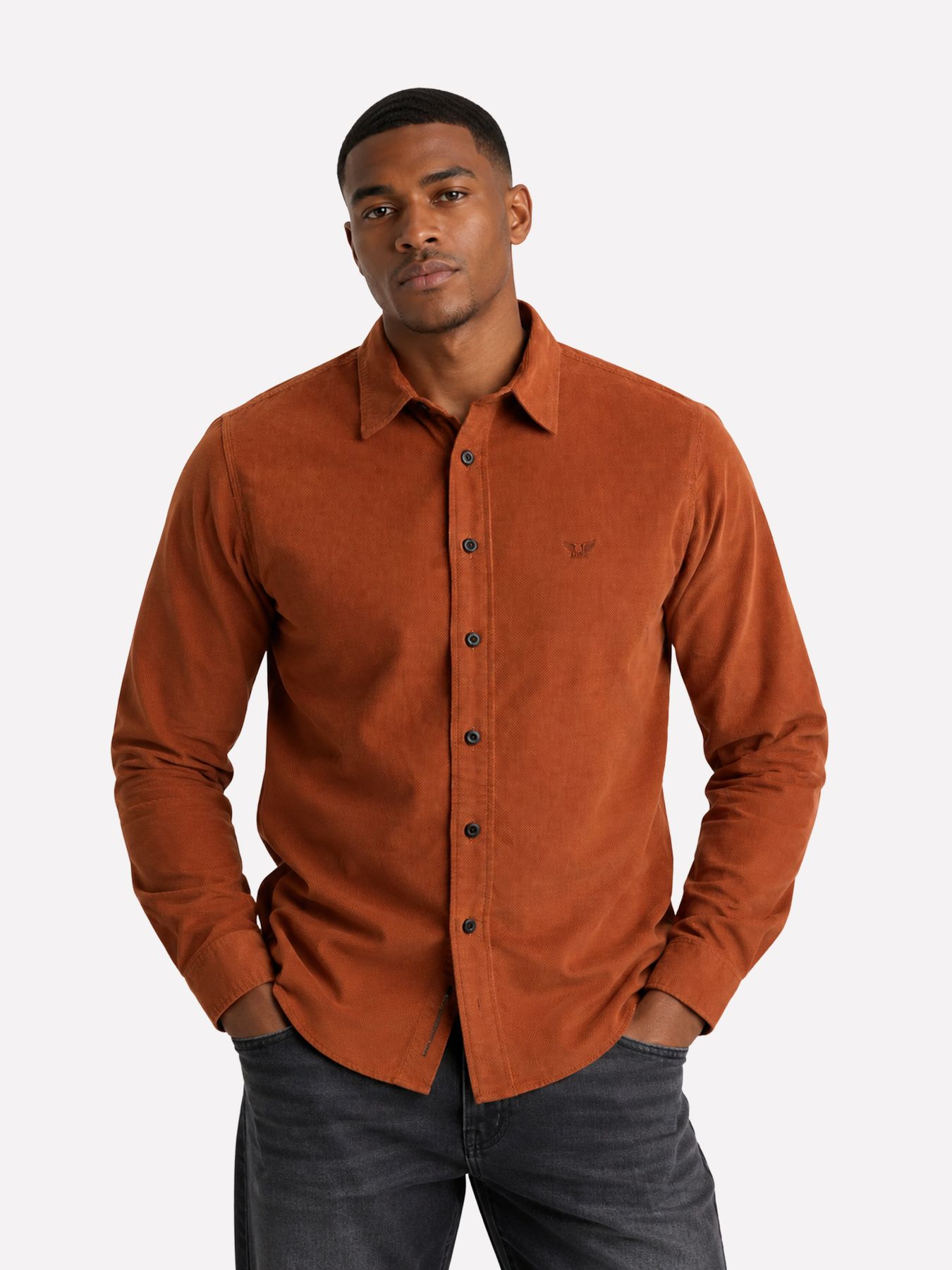 Pme Legend Long sleeve shirt Fine Corduroy Arabian Spice 00116809-8178