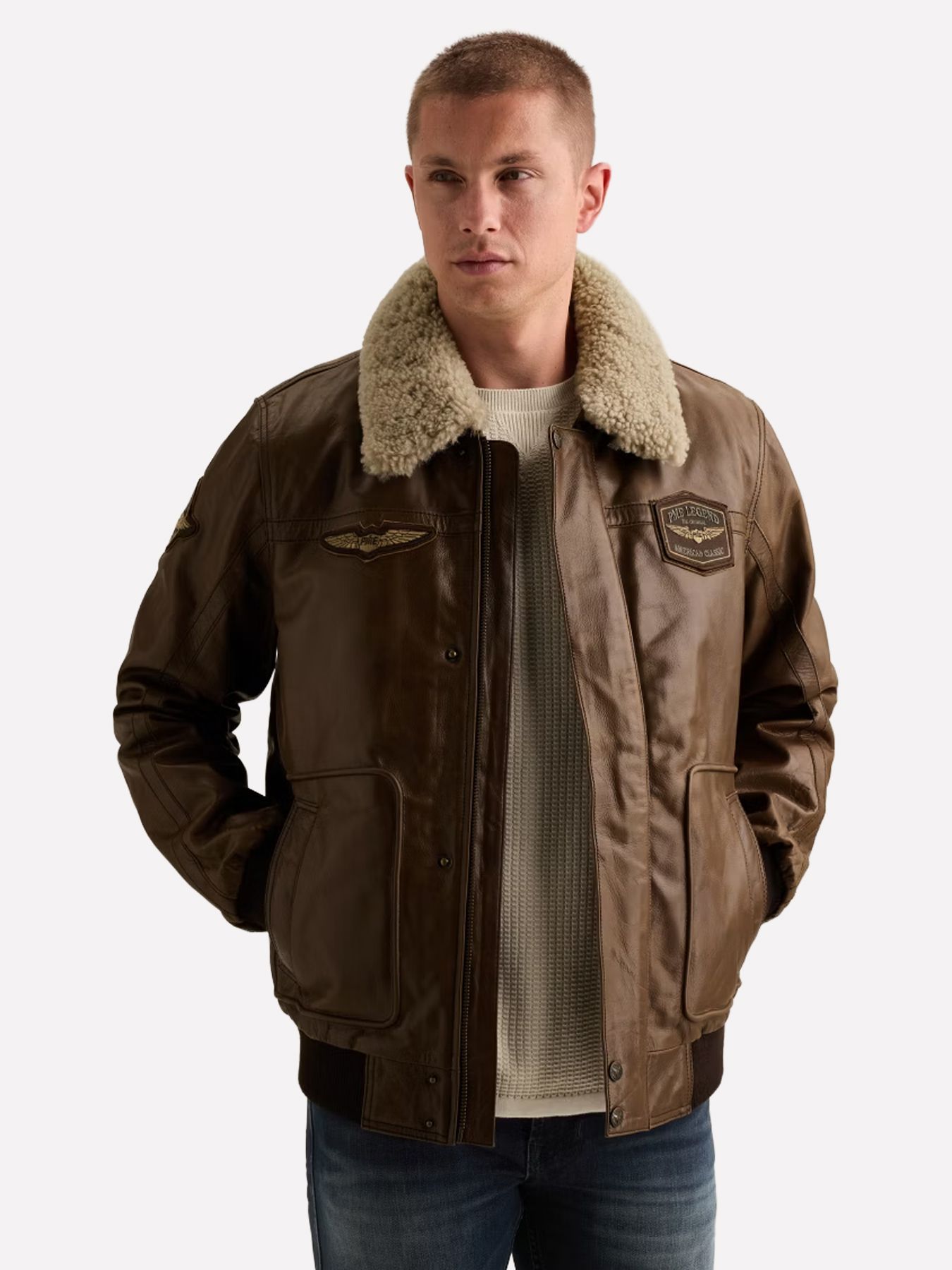 Pme Legend SHORT JACKET HUDSON BOMBER Buff Ca D.Brown 00116825-771