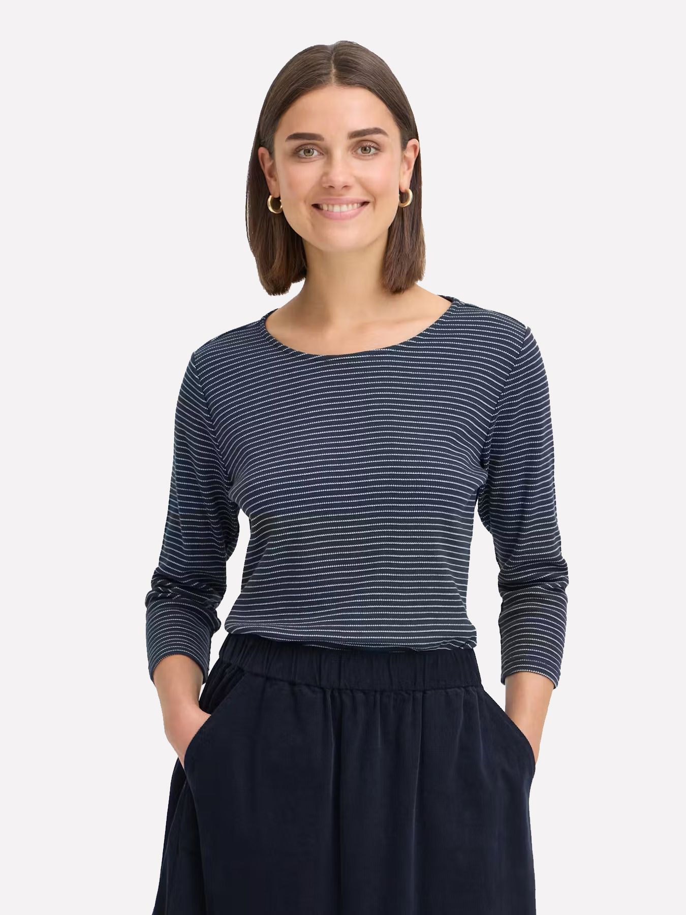 Fransa FRJORELIA TEE 1 SALUTE STRIPE 00116830-EKA26006200000573