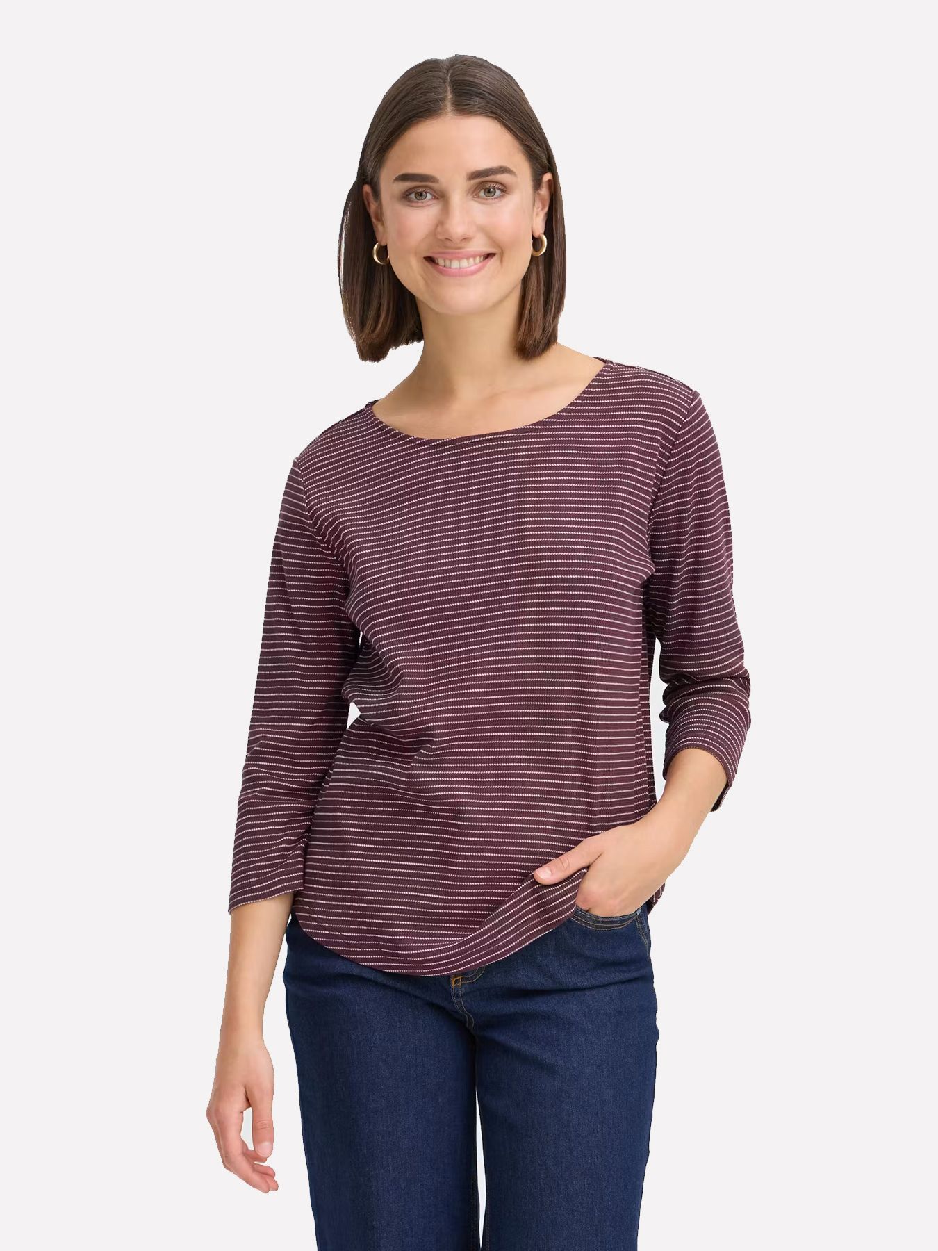 Fransa FRJORELIA TEE 1 PORT ROYALE STRIPE 00116830-EKA26006200000583