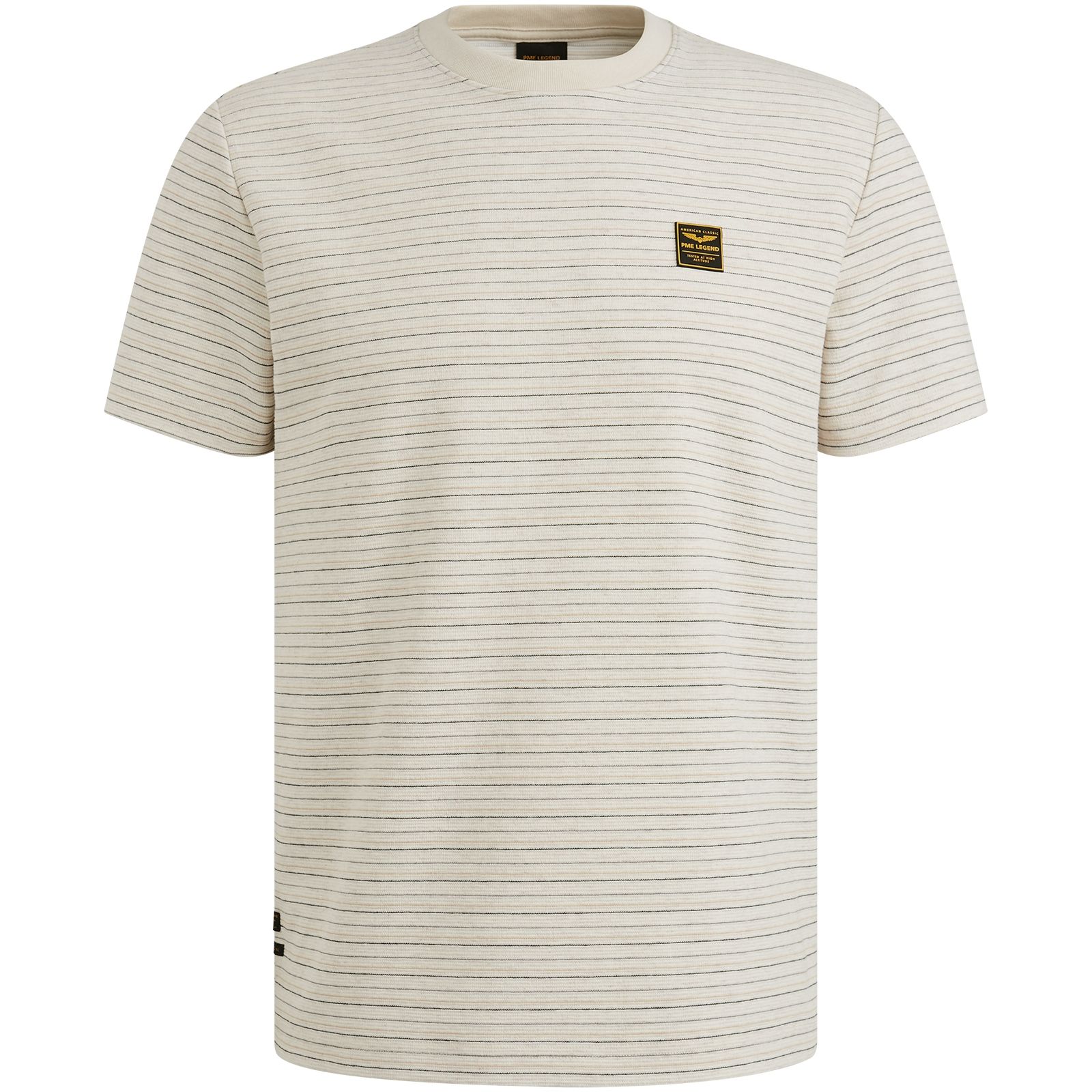Pme Legend Short sleeve r-neck textured yd st Bone White 00116843-7013