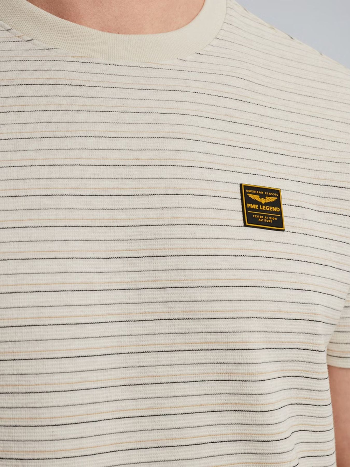 Pme Legend Short sleeve r-neck textured yd st Bone White 2900163447033