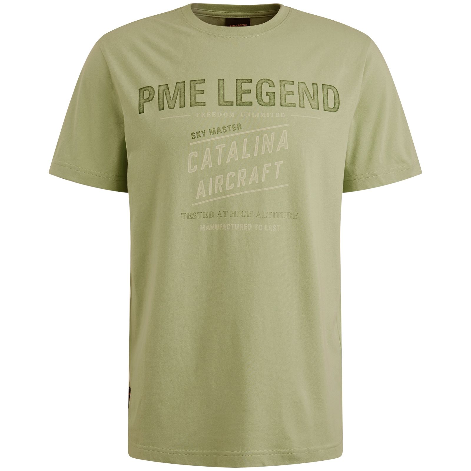 Pme Legend Short sleeve r-neck single jersey Gray Green 00116844-6386