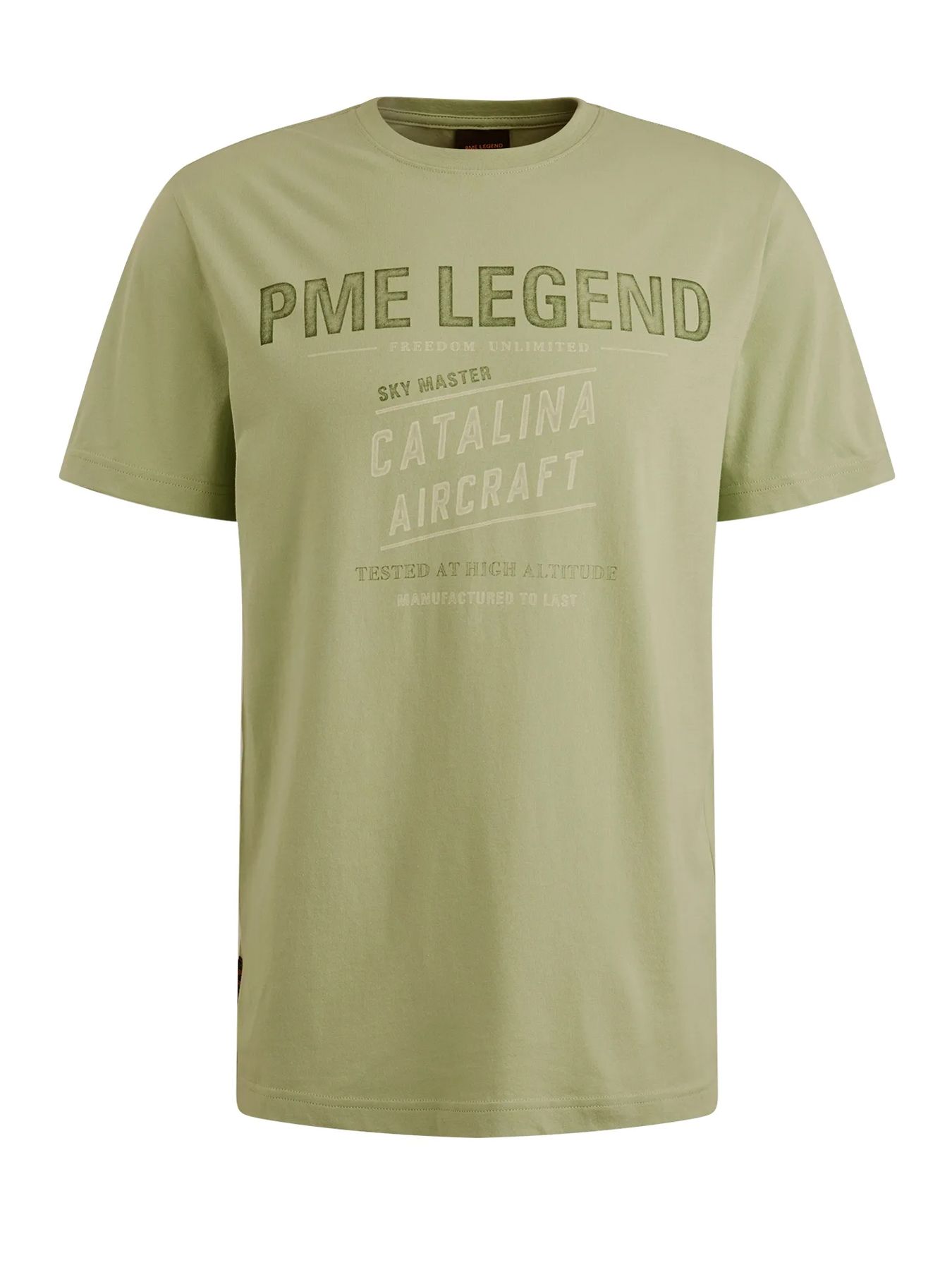 Pme Legend Short sleeve r-neck single jersey Gray Green 2900163450040