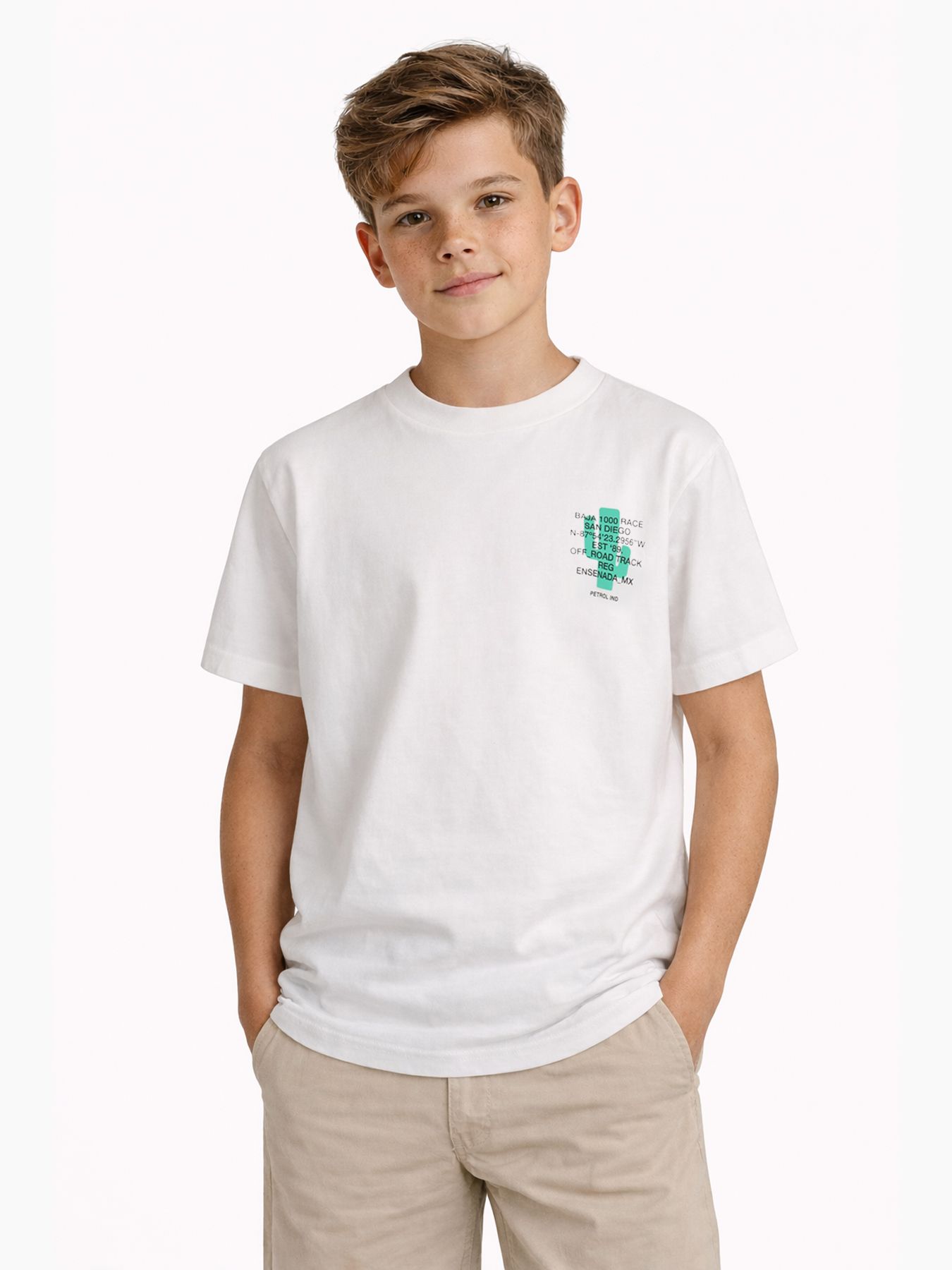 Petrol Industries Boys T-Shirt SS Classic Print 0000 bright white 00116894-EKA26002700000122