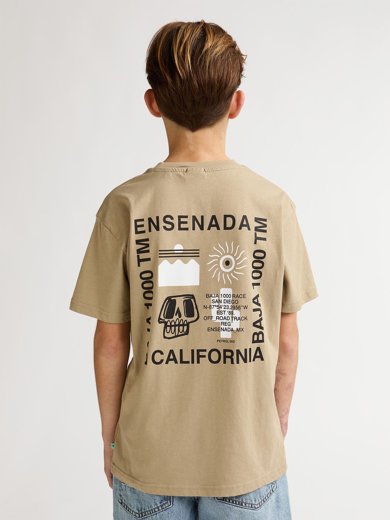 Petrol Industries Boys T-Shirt SS Classic Print 7130 light tan 2900163545036