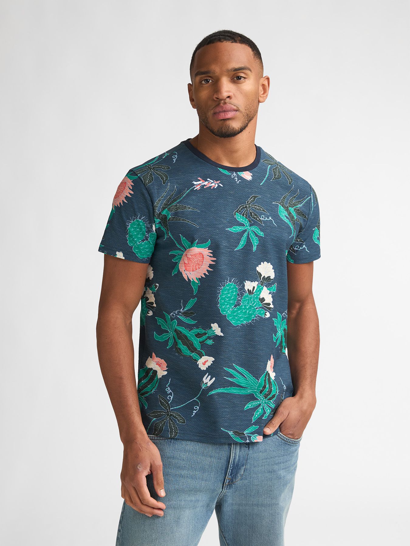 Petrol Industries Men T-Shirt SS AOP 5178 navy blue 00116903-EKA26002700000114