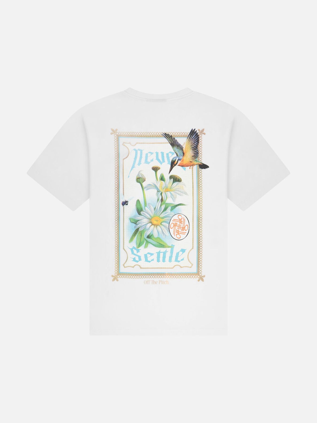 Off The Pitch Never Settle reg fit tee White 2900163573077