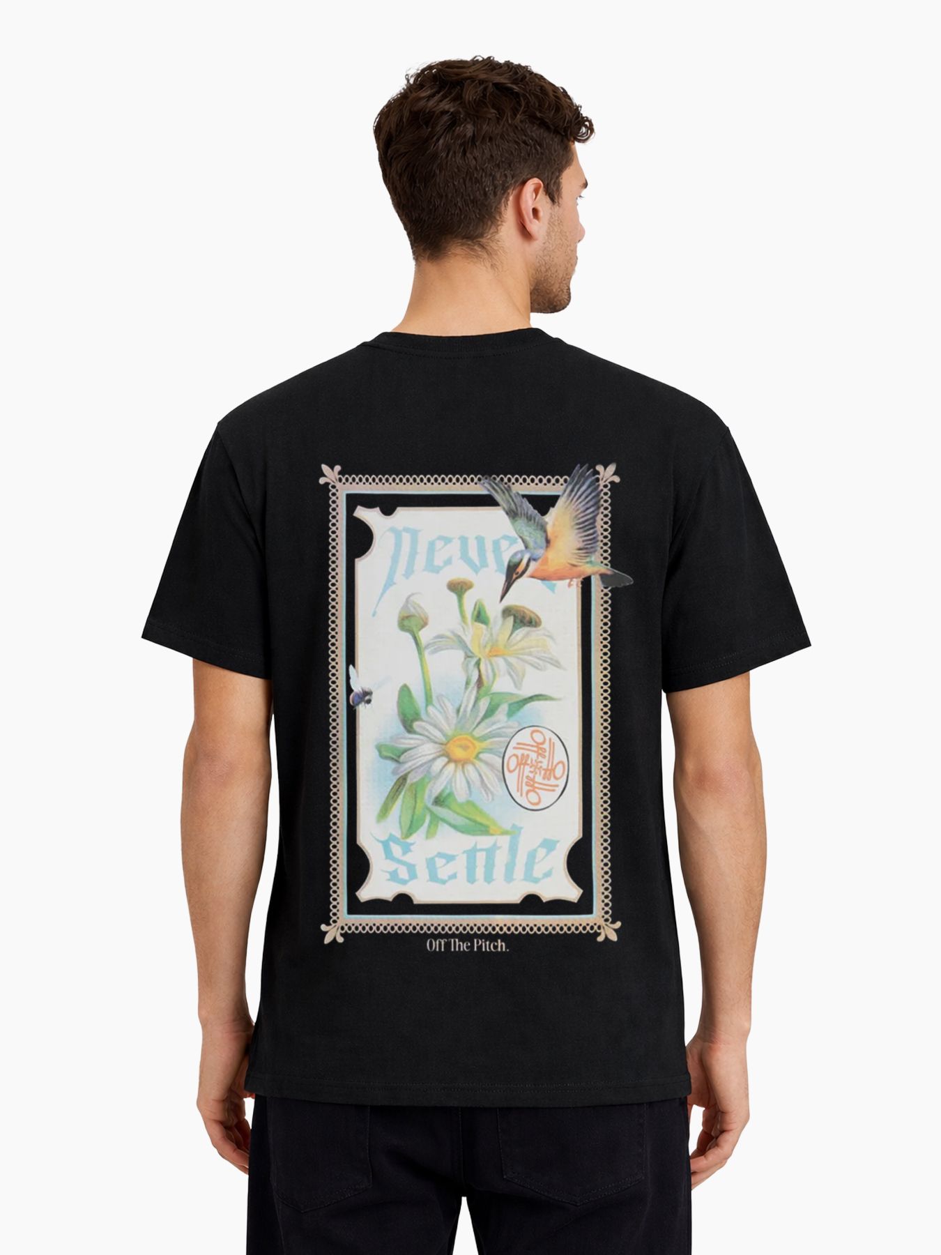 Off The Pitch Never Settle reg fit tee Black 2900163574043