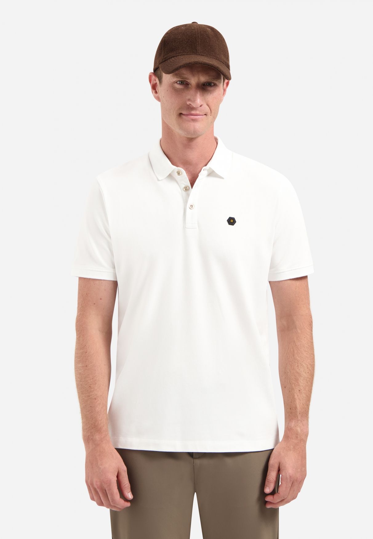 No Excess Polo Pique Garment Dyed 010 white 00116916-EKA14000100000075