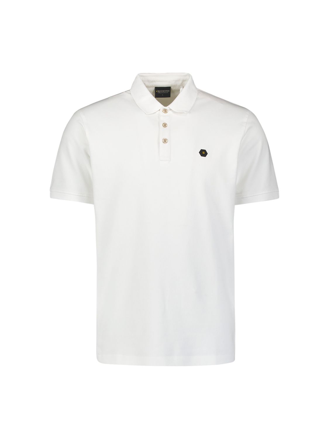 No Excess Polo Pique Garment Dyed 010 white 2900163584042