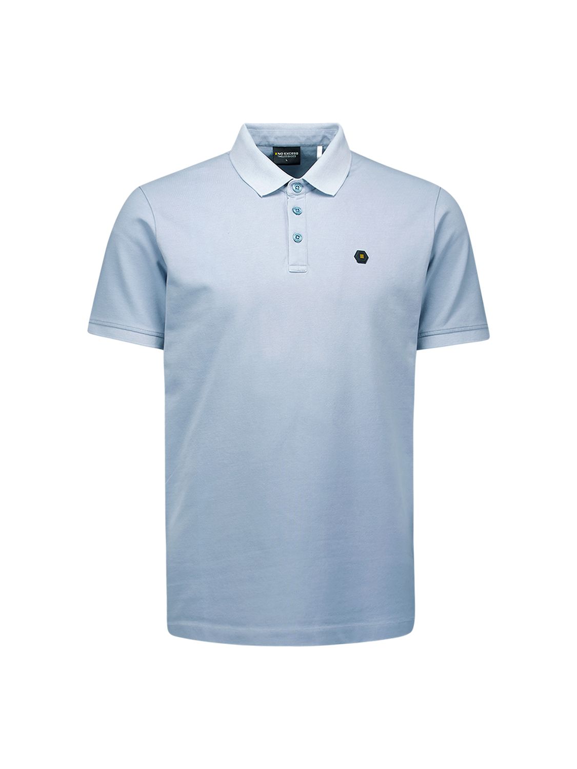 No Excess Polo Pique Garment Dyed 138 dusty blue 2900163586046