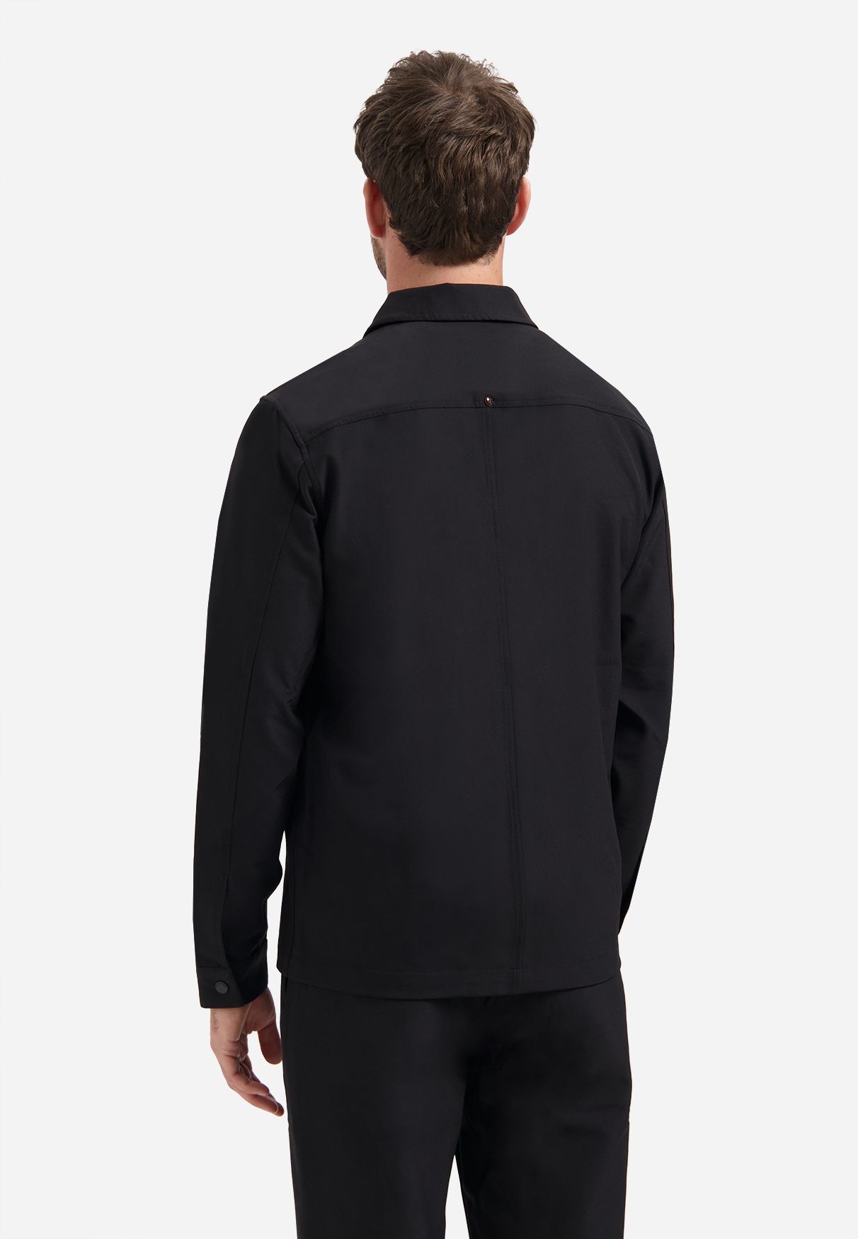 No Excess Overshirt Full Zipper Stretch Sedoc 020 black 2900165967072